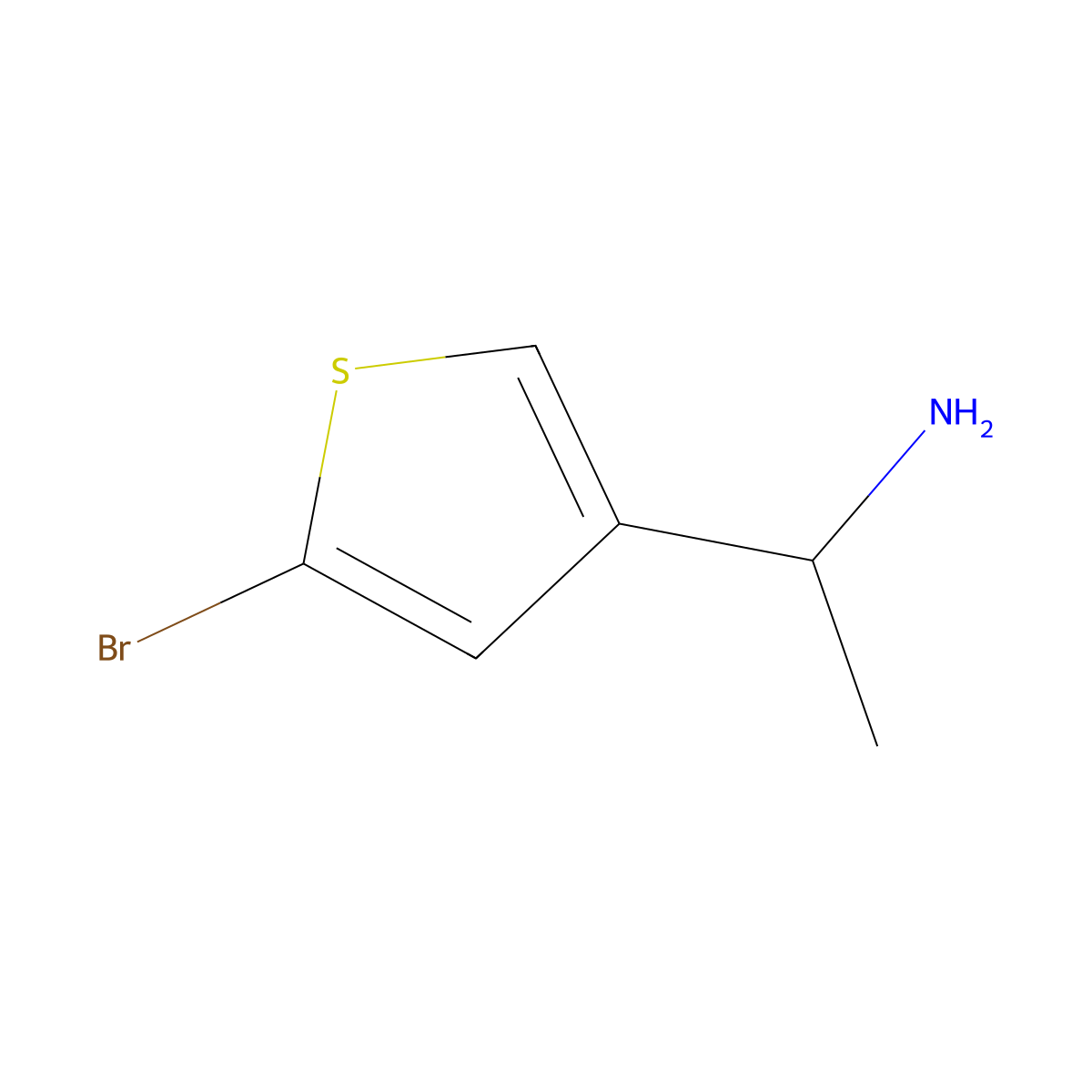 1-(5-Bromothiophen-3-yl)ethan-1-amine molecular structure, CAS 479090-63-6