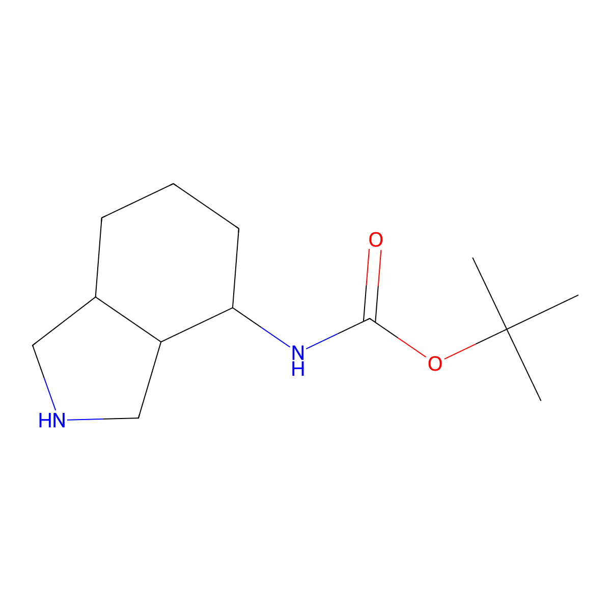 tert-butyl N-(octahydro-1H-isoindol-4-yl)carbamate molecular structure, CAS 479090-81-8