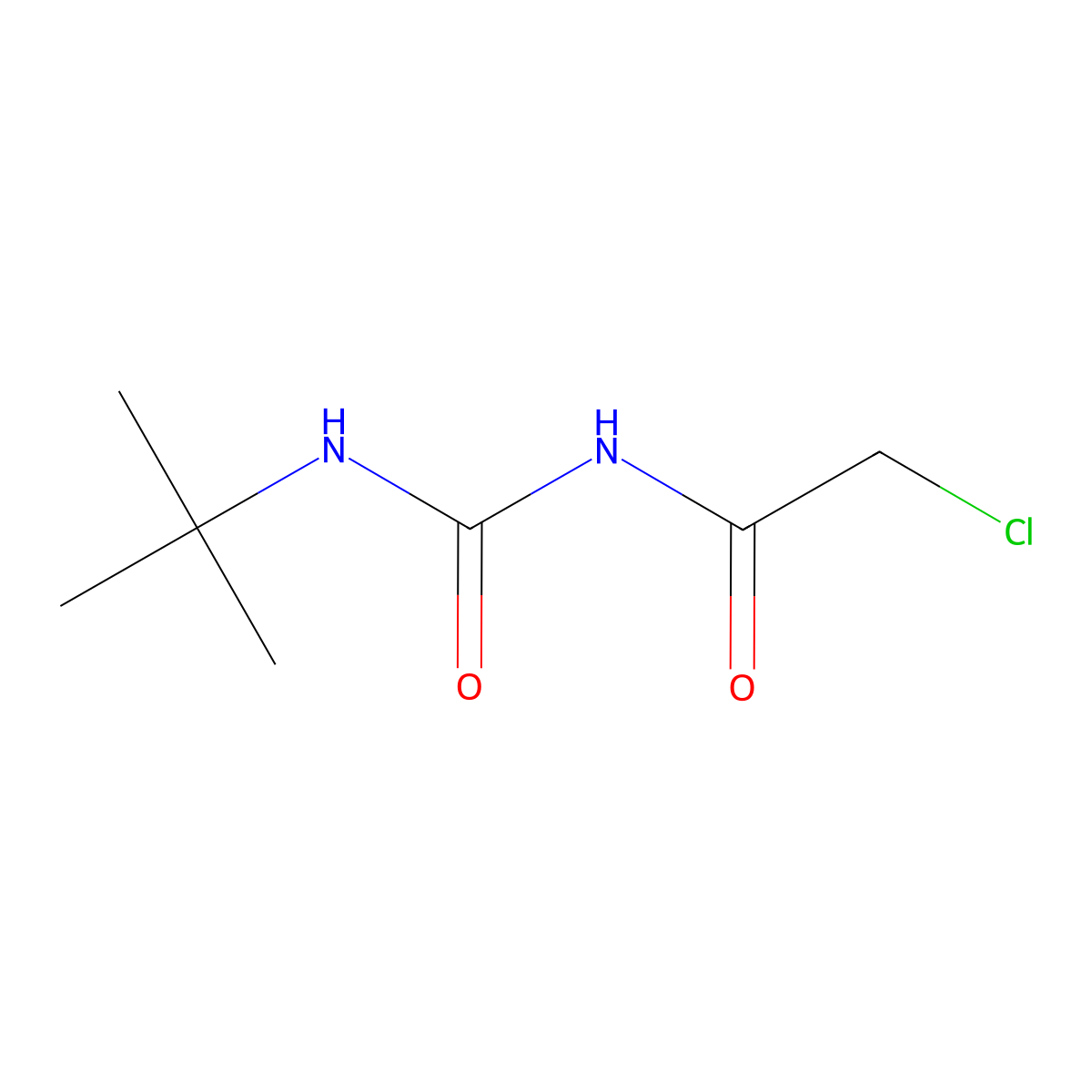 1-Tert-butyl-3-(2-chloroacetyl)urea molecular structure, CAS 4791-27-9