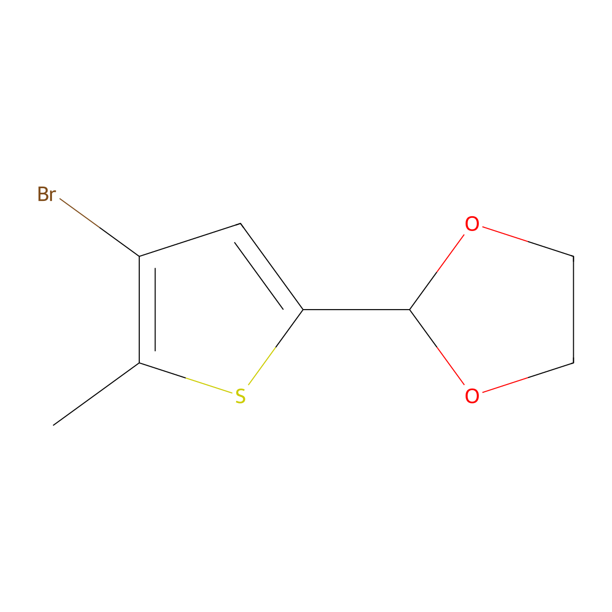 2-(4-Bromo-5-methylthiophen-2-YL)-1,3-dioxolane molecular structure, CAS 479196-49-1