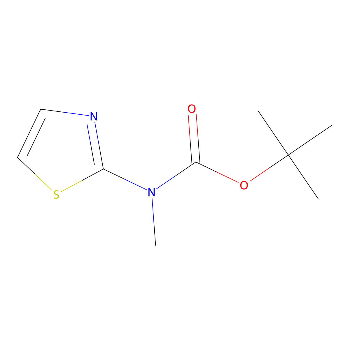Methylthiazol-2-ylcarbamic acid tert-butyl ester molecular structure, CAS 479198-74-8