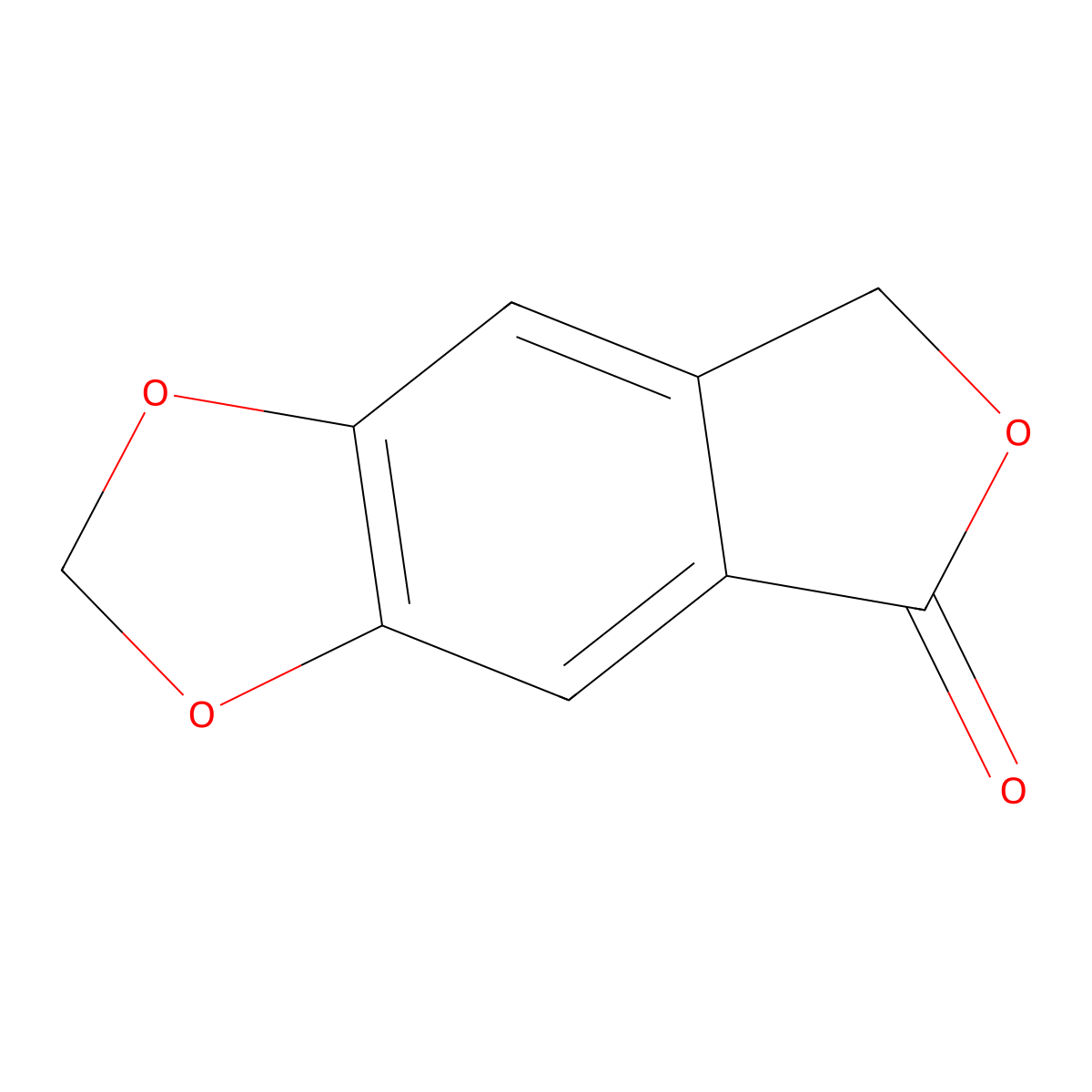 Furo[3,4-F]-1,3-benzodioxol-5(7H)-one molecular structure, CAS 4792-36-3
