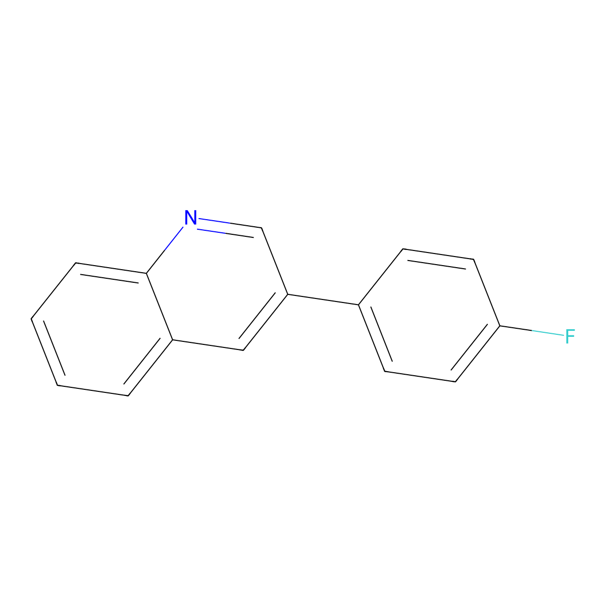 3-(4-Fluorophenyl)quinoline molecular structure, CAS 479206-48-9