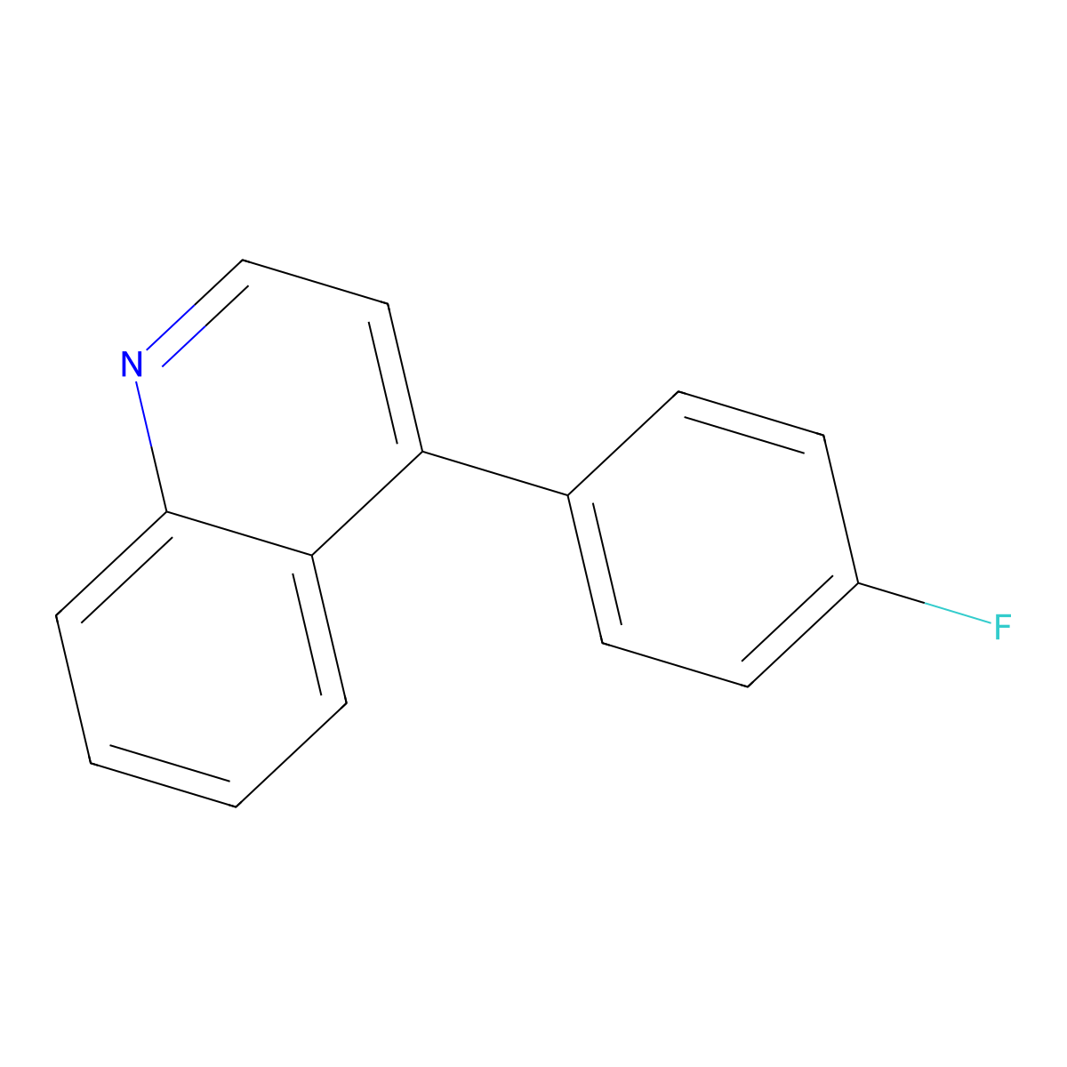 4-(4-Fluorophenyl)quinoline molecular structure, CAS 479206-50-3
