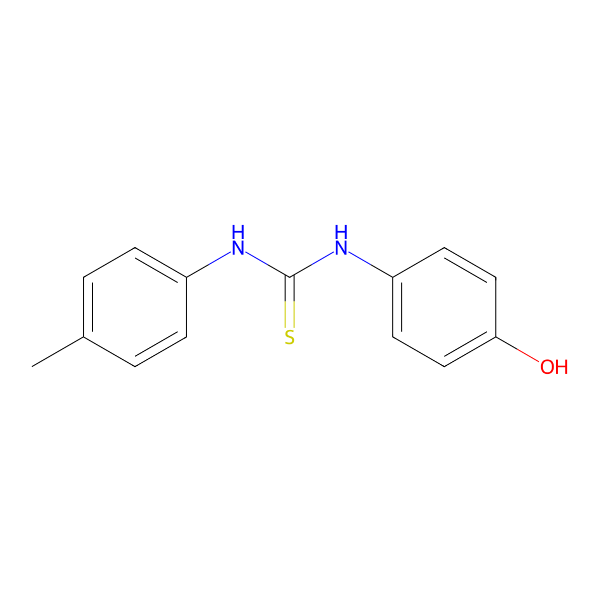 1-(4-Hydroxyphenyl)-3-(4-methylphenyl)thiourea molecular structure, CAS 479207-94-8