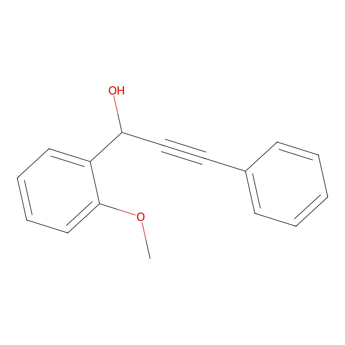 2-Methoxy-alpha-(2-phenylethynyl)benZenemethanol molecular structure, CAS 479213-85-9
