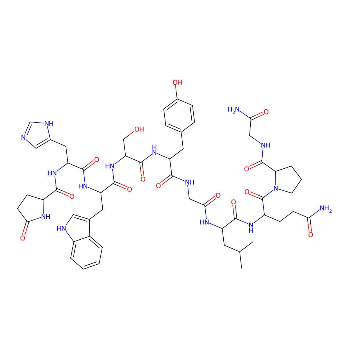 LHRH, Gln(8)- molecular structure, CAS 47922-48-5