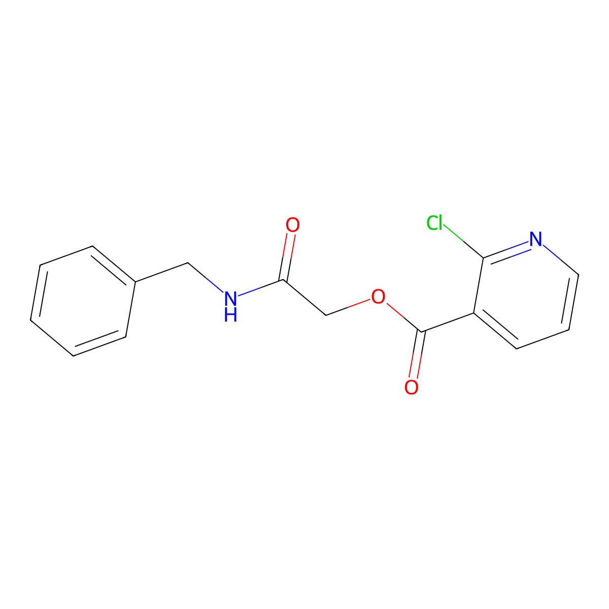 (Benzylcarbamoyl)methyl 2-chloropyridine-3-carboxylate molecular structure, CAS 479241-02-6