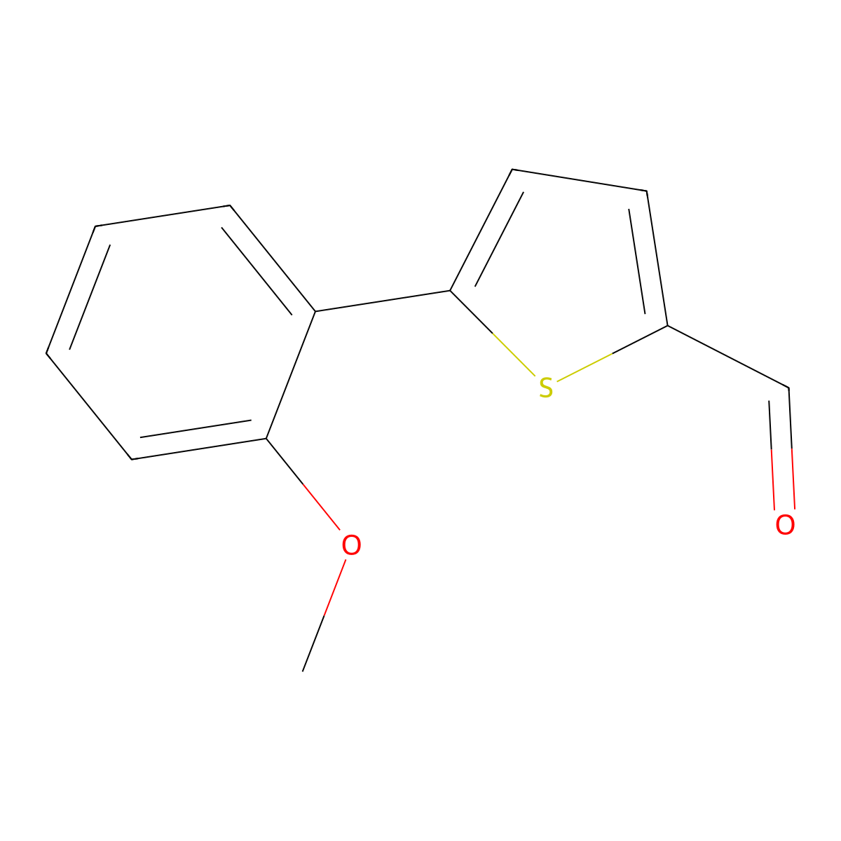 5-(2-Methoxyphenyl)thiophene-2-carbaldehyde molecular structure, CAS 479243-27-1