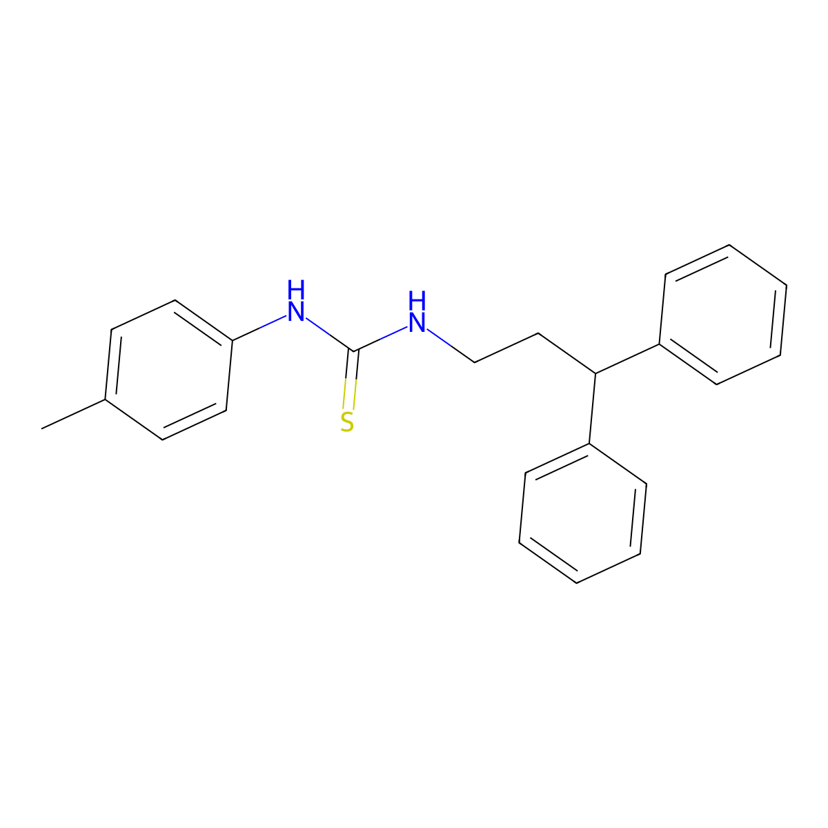1-(3,3-Diphenylpropyl)-3-(4-methylphenyl)thiourea molecular structure, CAS 479248-03-8