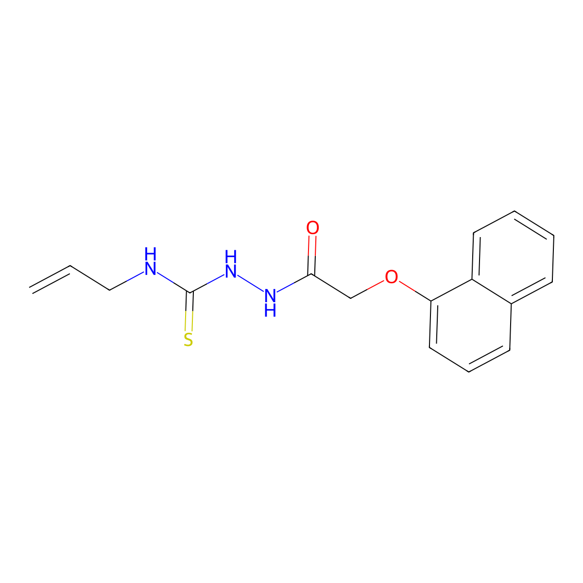 1-(2-(1-Naphthyloxy)acetyl)-4-(prop-2-enyl)thiosemicarbazide molecular structure, CAS 479250-81-2