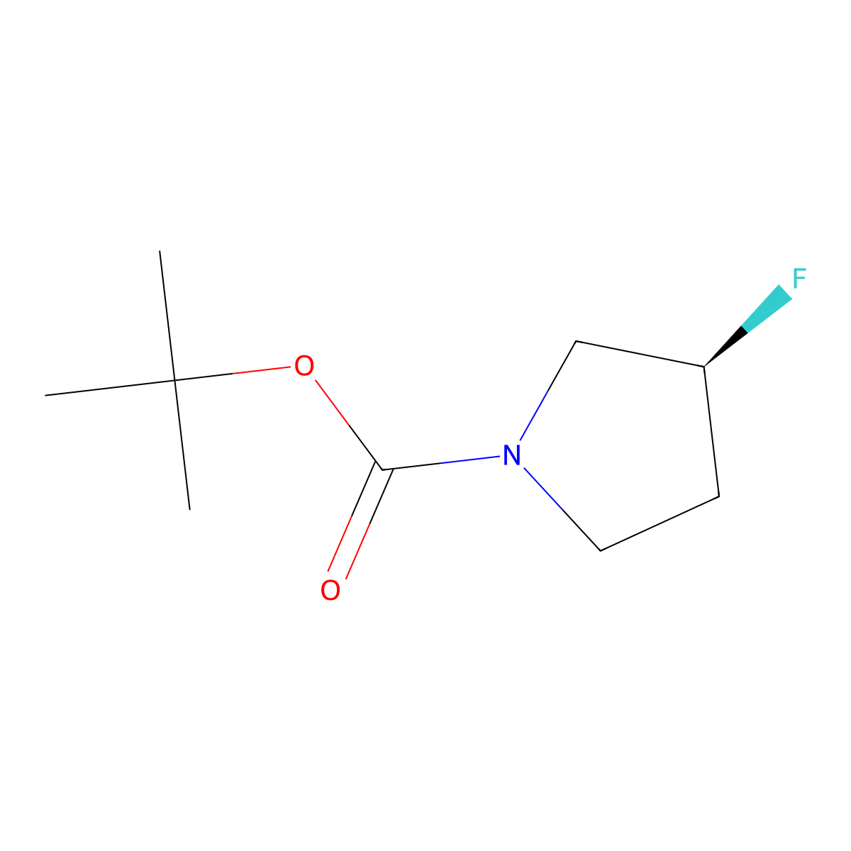 tert-Butyl (3S)-3-fluoropyrrolidine-1-carboxylate molecular structure, CAS 479253-00-4