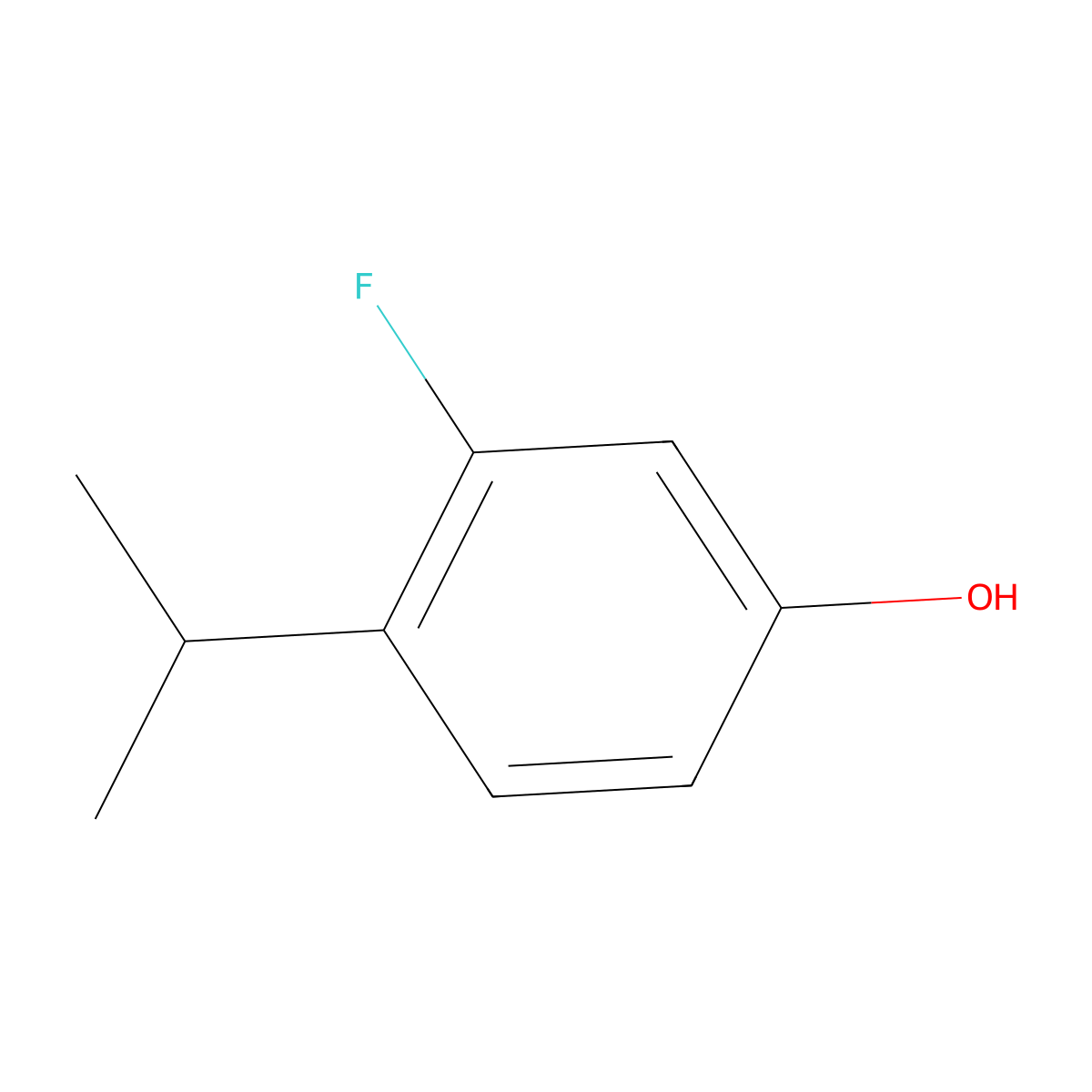 3-Fluoro-4-(propan-2-YL)phenol molecular structure, CAS 479255-14-6