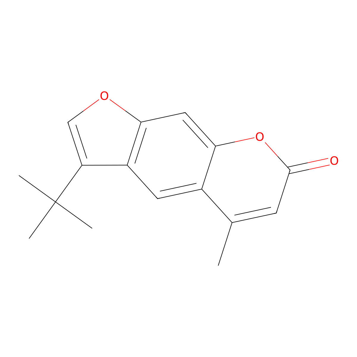 3-tert-butyl-5-methyl-7H-furo[3,2-g]chromen-7-one molecular structure, CAS 479351-62-7