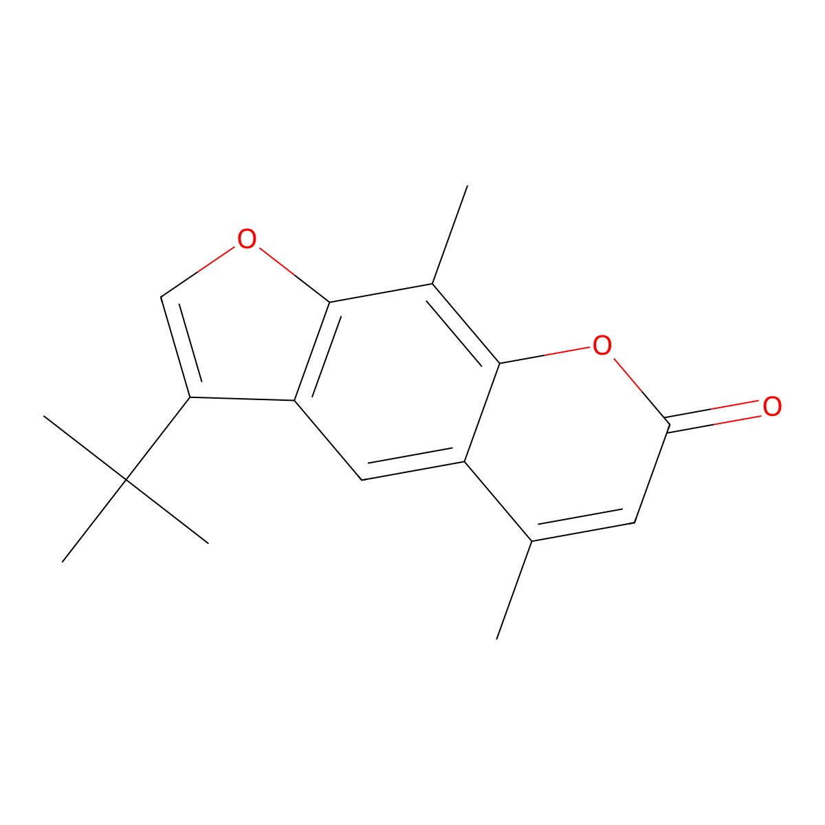 3-tert-butyl-5,9-dimethyl-7H-furo[3,2-g]chromen-7-one molecular structure, CAS 479351-63-8