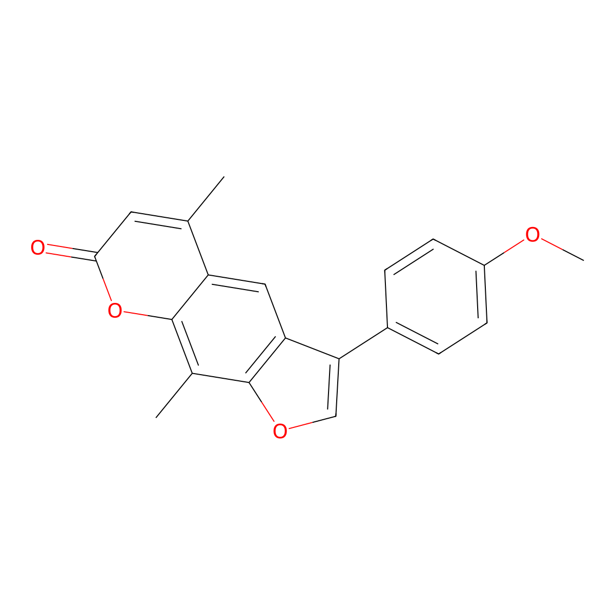 3-(4-methoxyphenyl)-5,9-dimethyl-7H-furo[3,2-g]chromen-7-one molecular structure, CAS 479351-64-9
