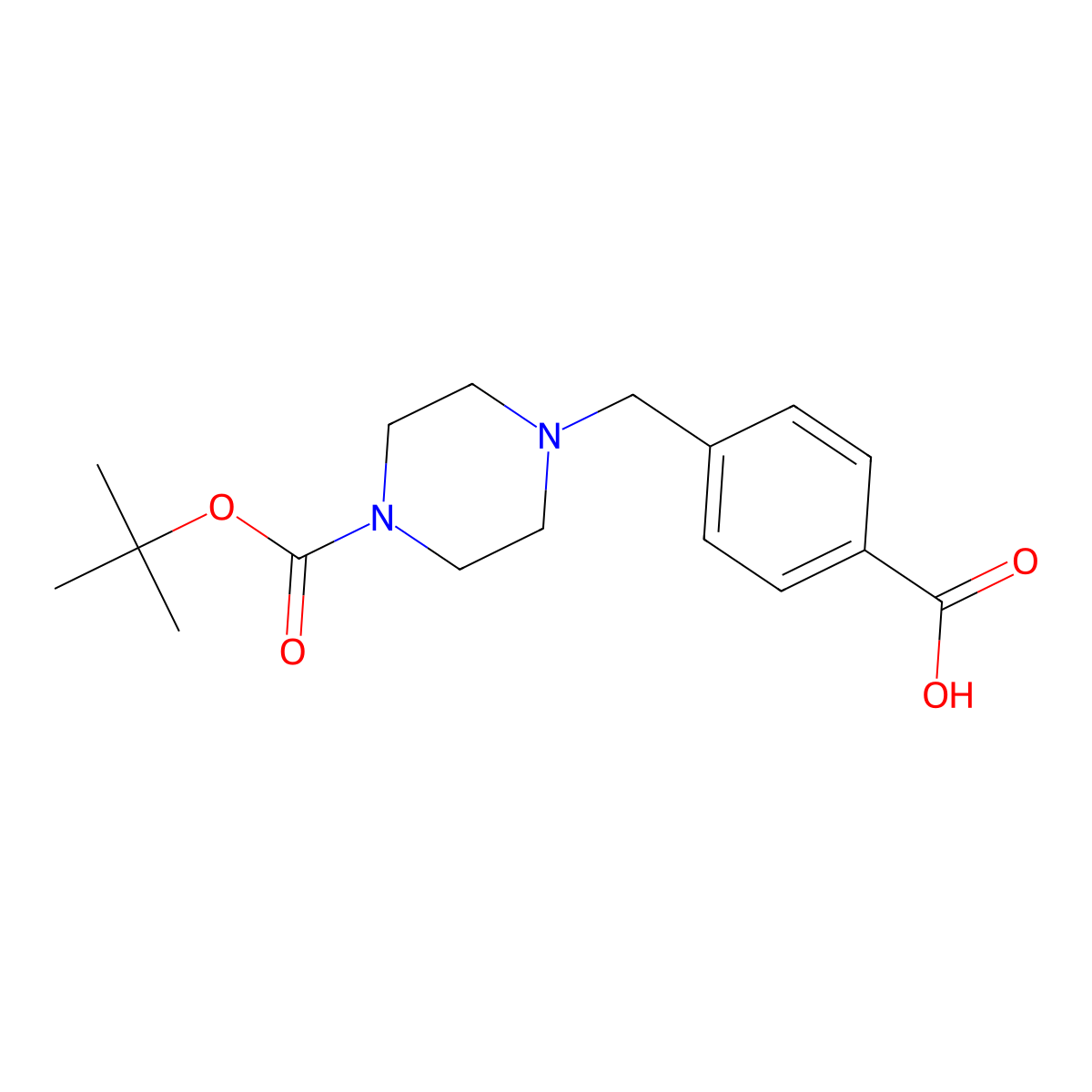 1-Boc-4-(4-Carboxybenzyl)piperazine molecular structure, CAS 479353-63-4