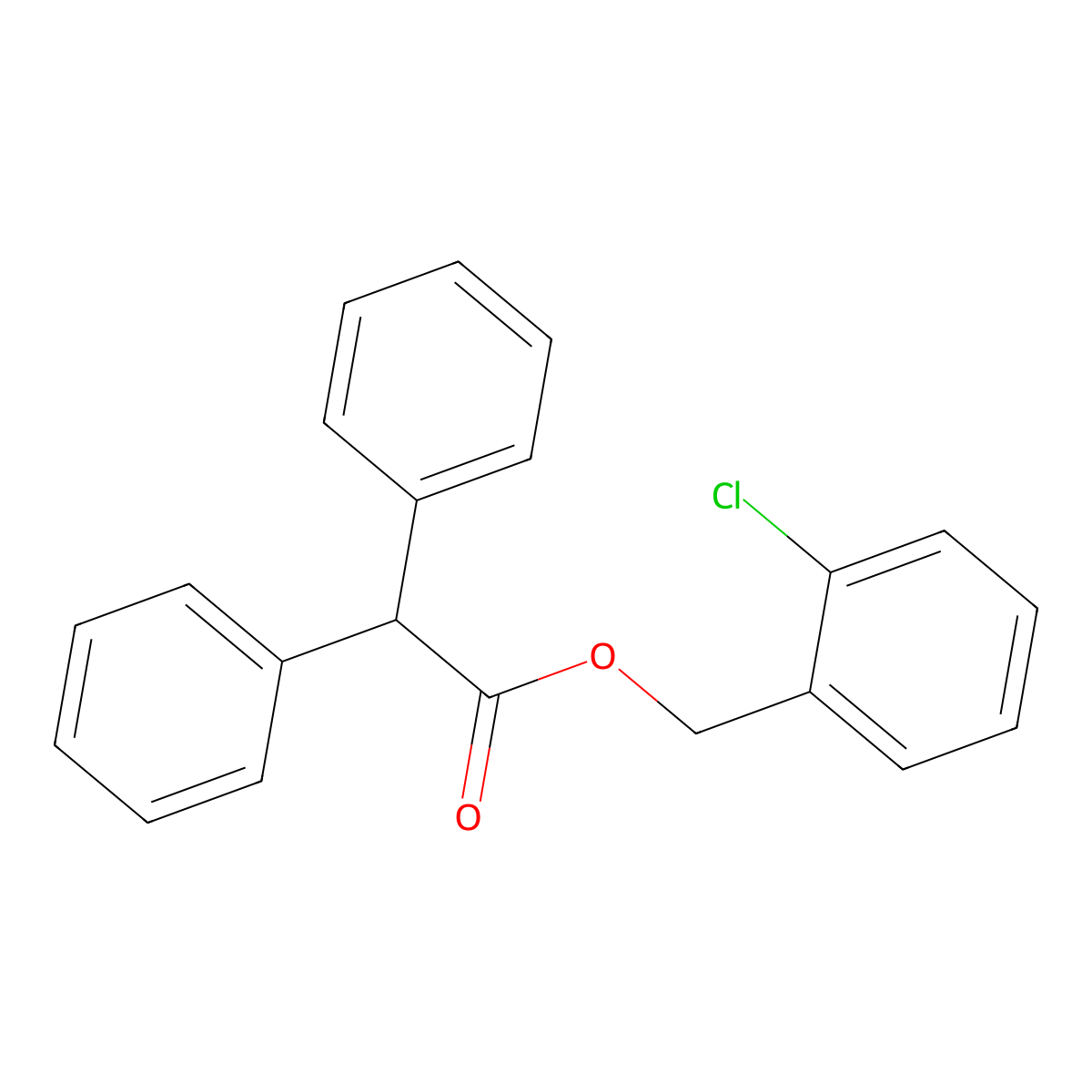 2-Chlorobenzyl diphenylacetate molecular structure, CAS 479355-77-6