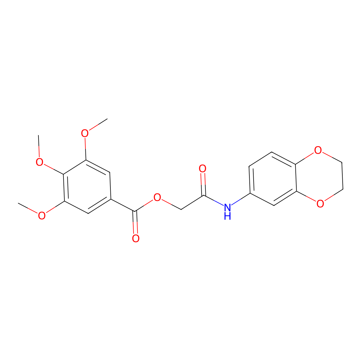 [(2,3-Dihydro-1,4-benzodioxin-6-yl)carbamoyl]methyl 3,4,5-trimethoxybenzoate molecular structure, CAS 479356-89-3