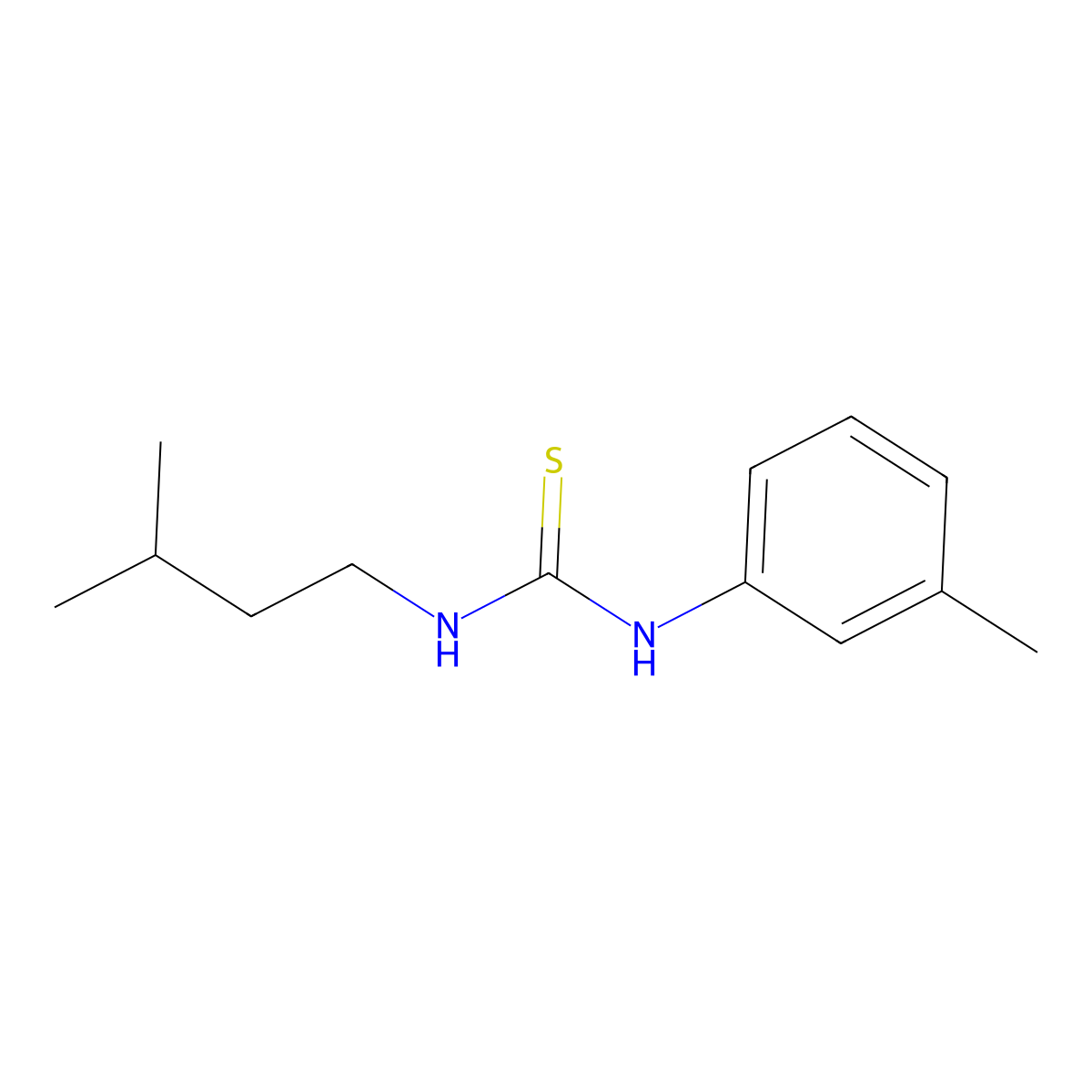 1-(3-Methylbutyl)-3-(3-methylphenyl)thiourea molecular structure, CAS 479368-38-2