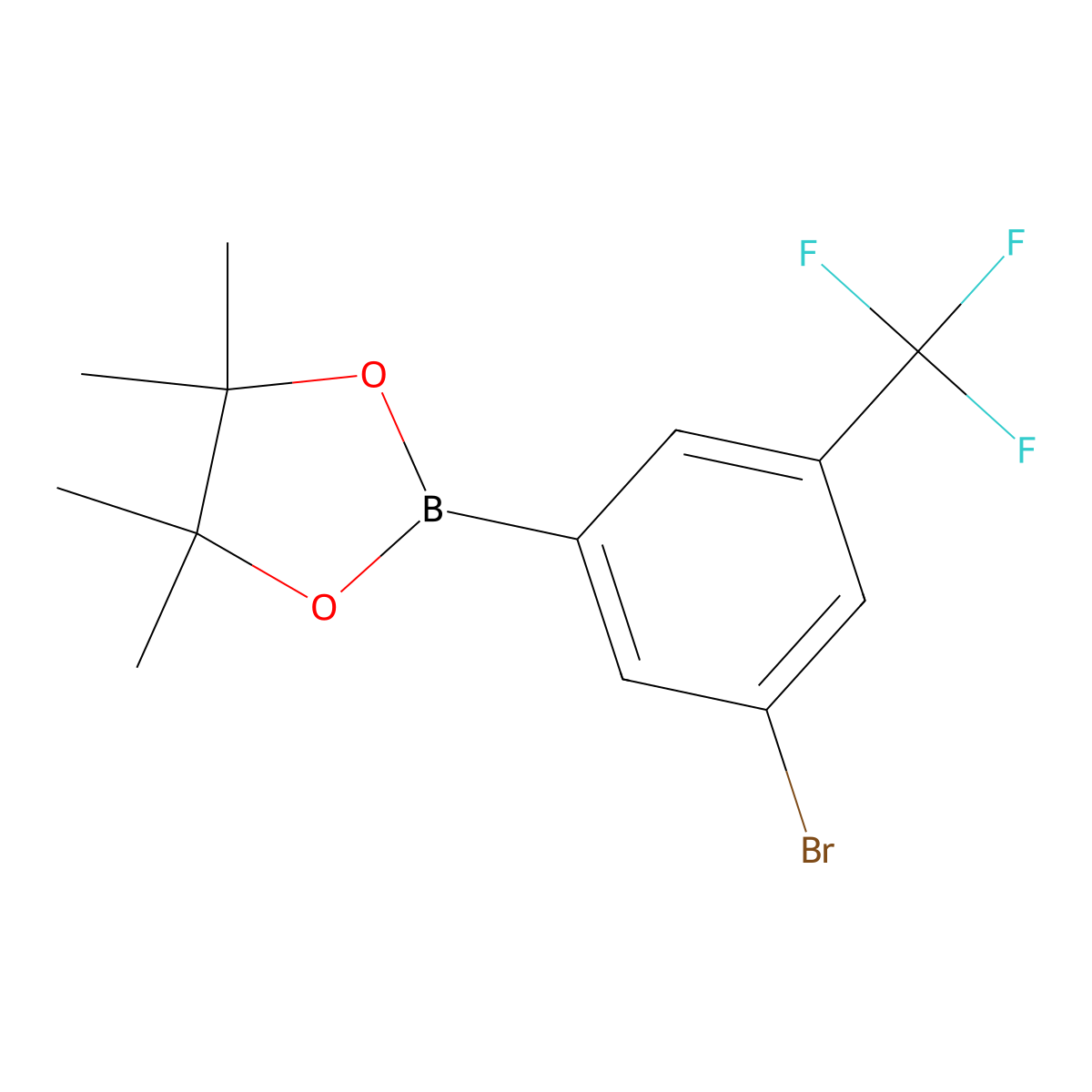 2-[3-Bromo-5-(trifluoromethyl)phenyl]-4,4,5,5-tetramethyl-1,3,2-dioxaborolane molecular structure, CAS 479411-92-2