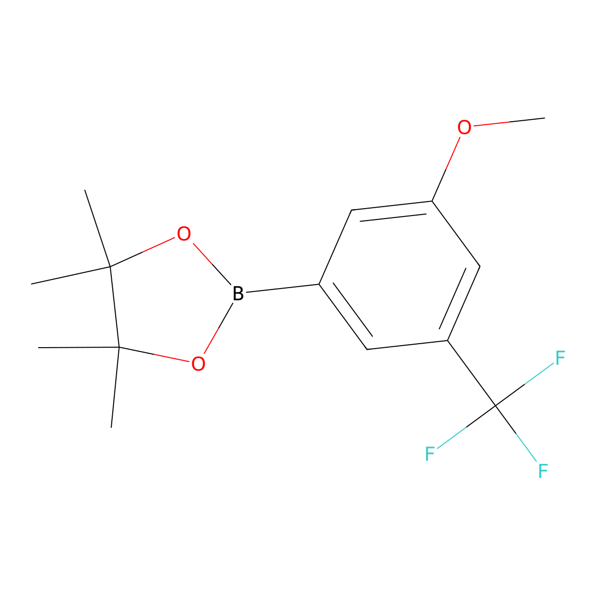 2-(3-Methoxy-5-(trifluoromethyl)phenyl)-4,4,5,5-tetramethyl-1,3,2-dioxaborolane molecular structure, CAS 479411-93-3