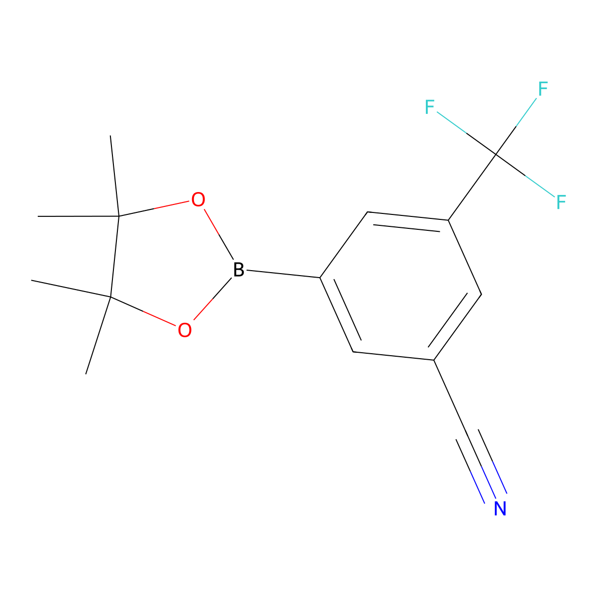 3-(4,4,5,5-Tetramethyl-1,3,2-dioxaborolan-2-yl)-5-(trifluoromethyl)benzonitrile molecular structure, CAS 479411-95-5