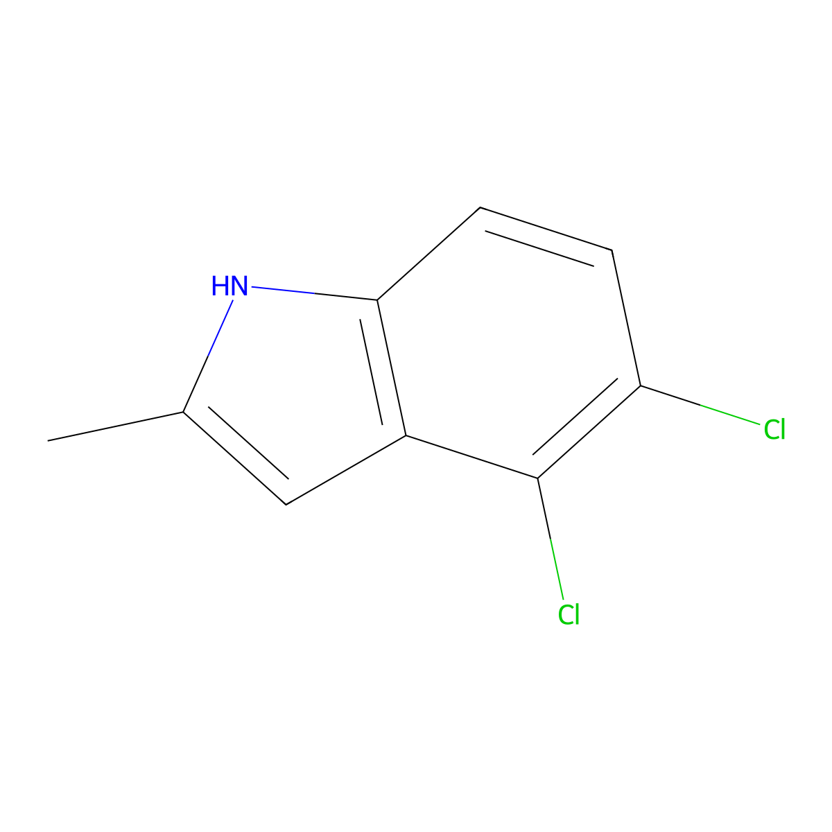 4,5-dichloro-2-methyl-1H-indole molecular structure, CAS 479422-01-0