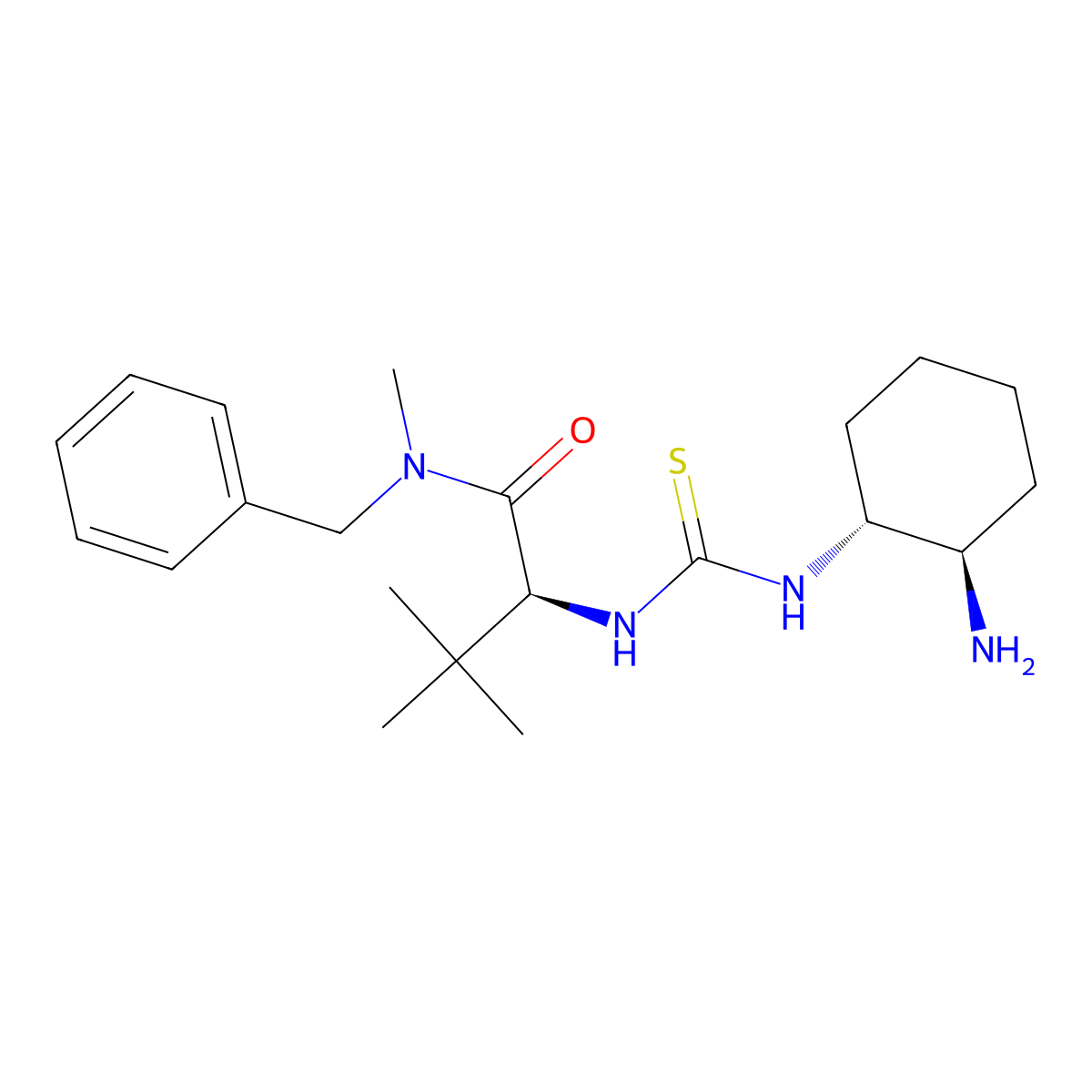 (S)-2-[[(1R,2R)-2-Aminocyclohexyl]thioureido]-n-benzyl-n,3,3-trimethylbutanamide molecular structure, CAS 479423-21-7