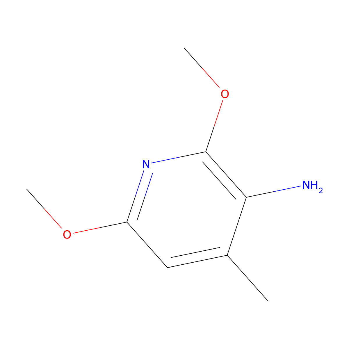 2,6-Dimethoxy-4-methylpyridin-3-amine molecular structure, CAS 479481-40-8