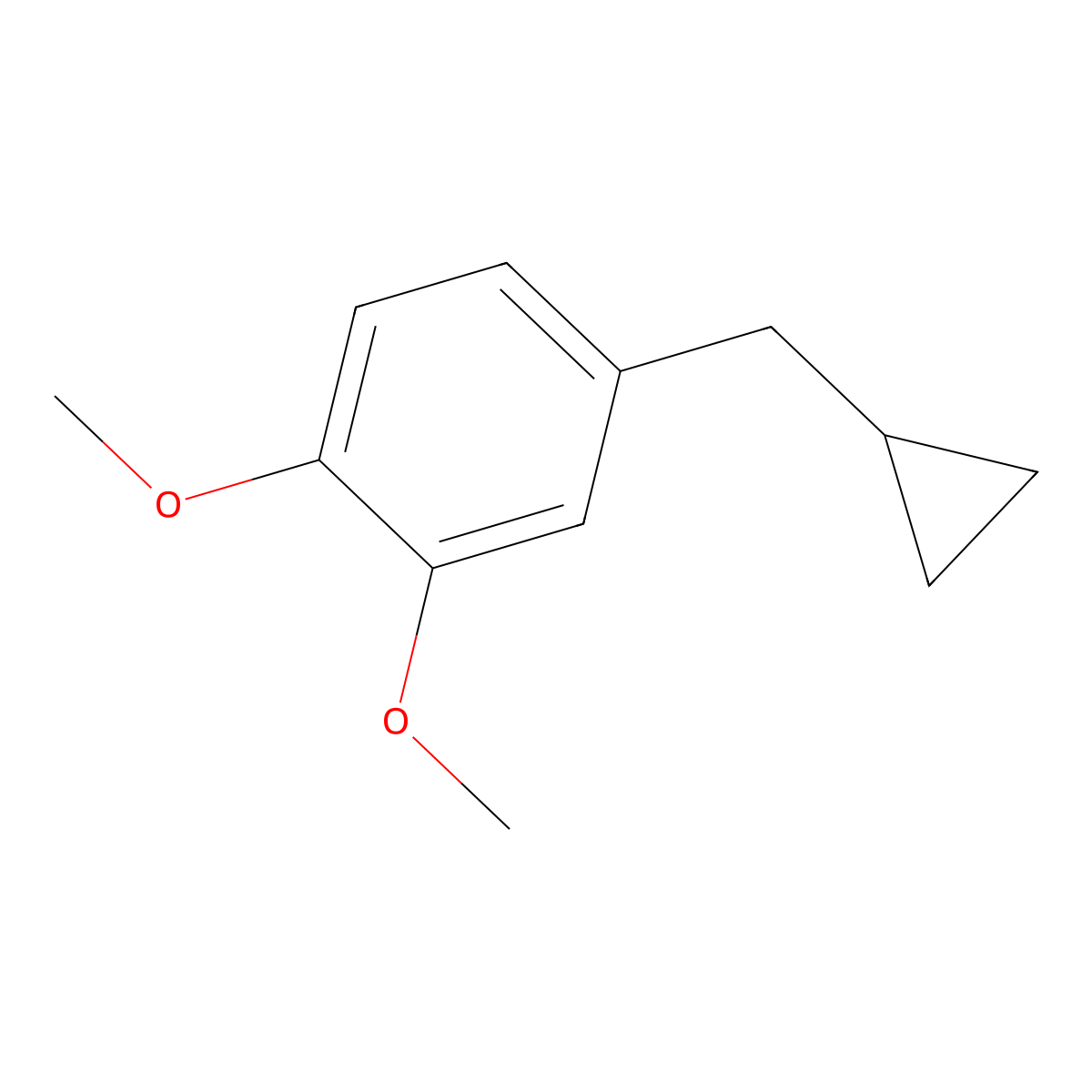 4-(Cyclopropylmethyl)-1,2-dimethoxybenzene molecular structure, CAS 479484-78-1