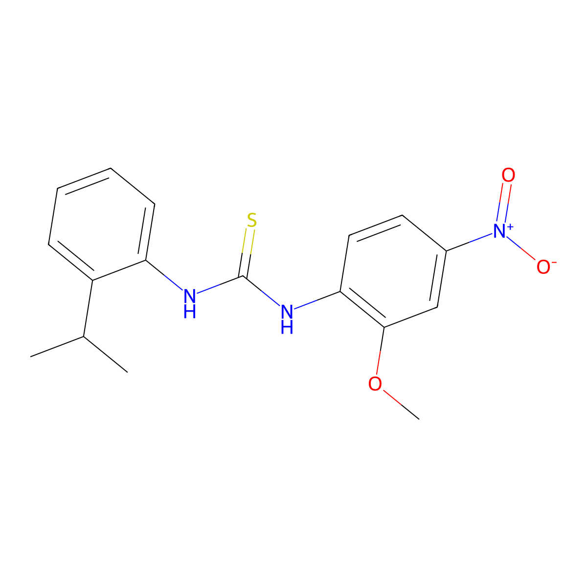 [(2-Methoxy-4-nitrophenyl)amino]{[2-(methylethyl)phenyl]amino}methane-1-thione molecular structure, CAS 479511-82-5