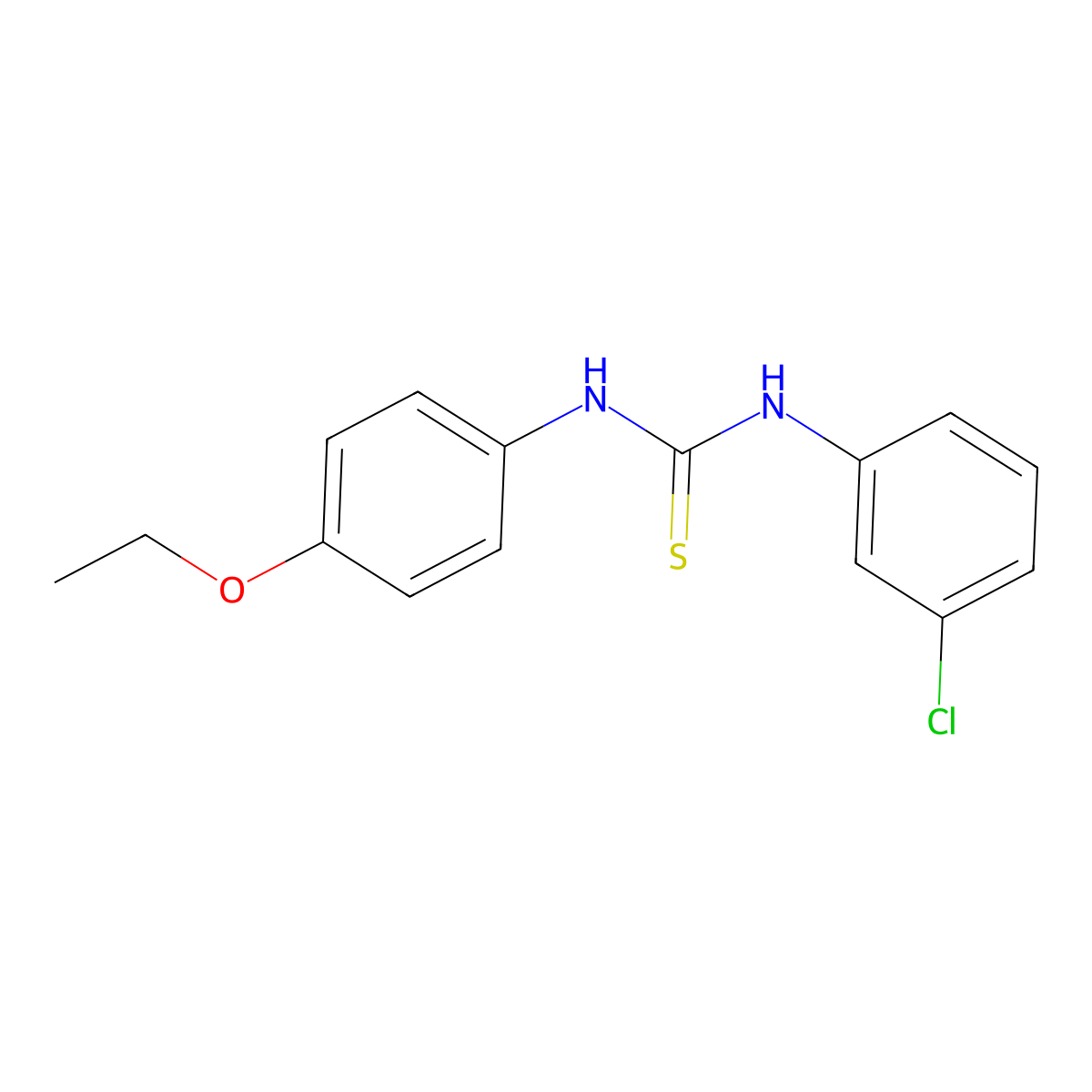 1-(3-Chlorophenyl)-3-(4-ethoxyphenyl)thiourea molecular structure, CAS 479537-64-9