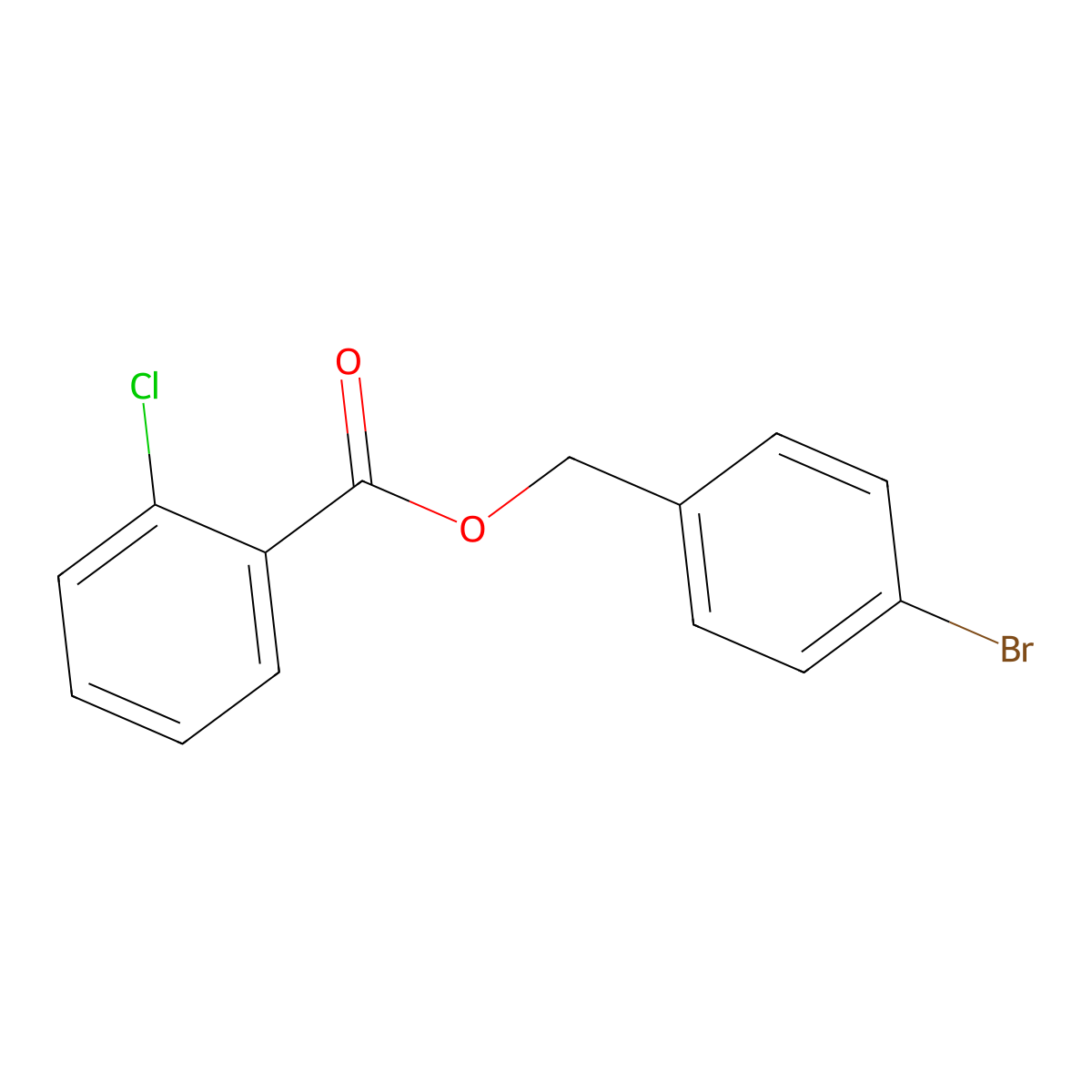 4-Bromobenzyl 2-chlorobenzoate molecular structure, CAS 479540-94-8