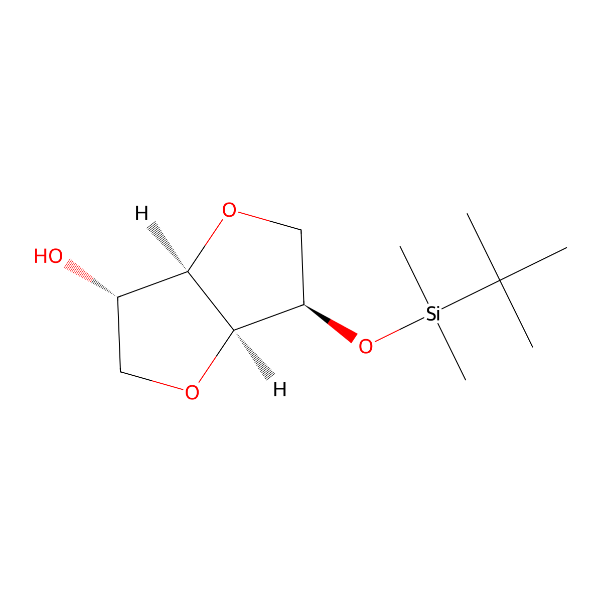 D-Glucitol, 1,4:3,6-dianhydro-5-O-[(1,1-dimethylethyl)dimethylsilyl]- molecular structure, CAS 479541-43-0
