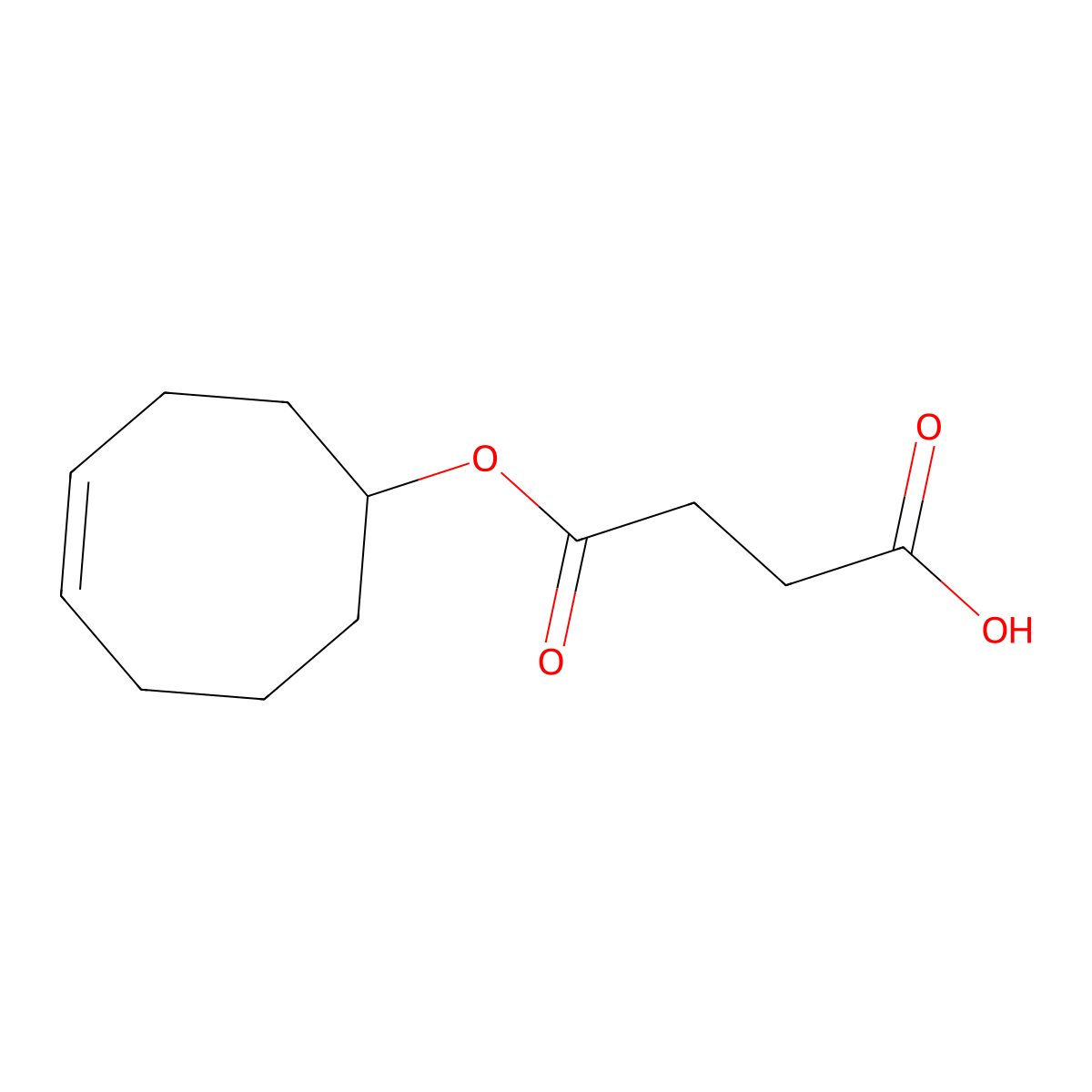 Succinic acid mono-cyclooct-4-enyl ester molecular structure, CAS 479544-59-7