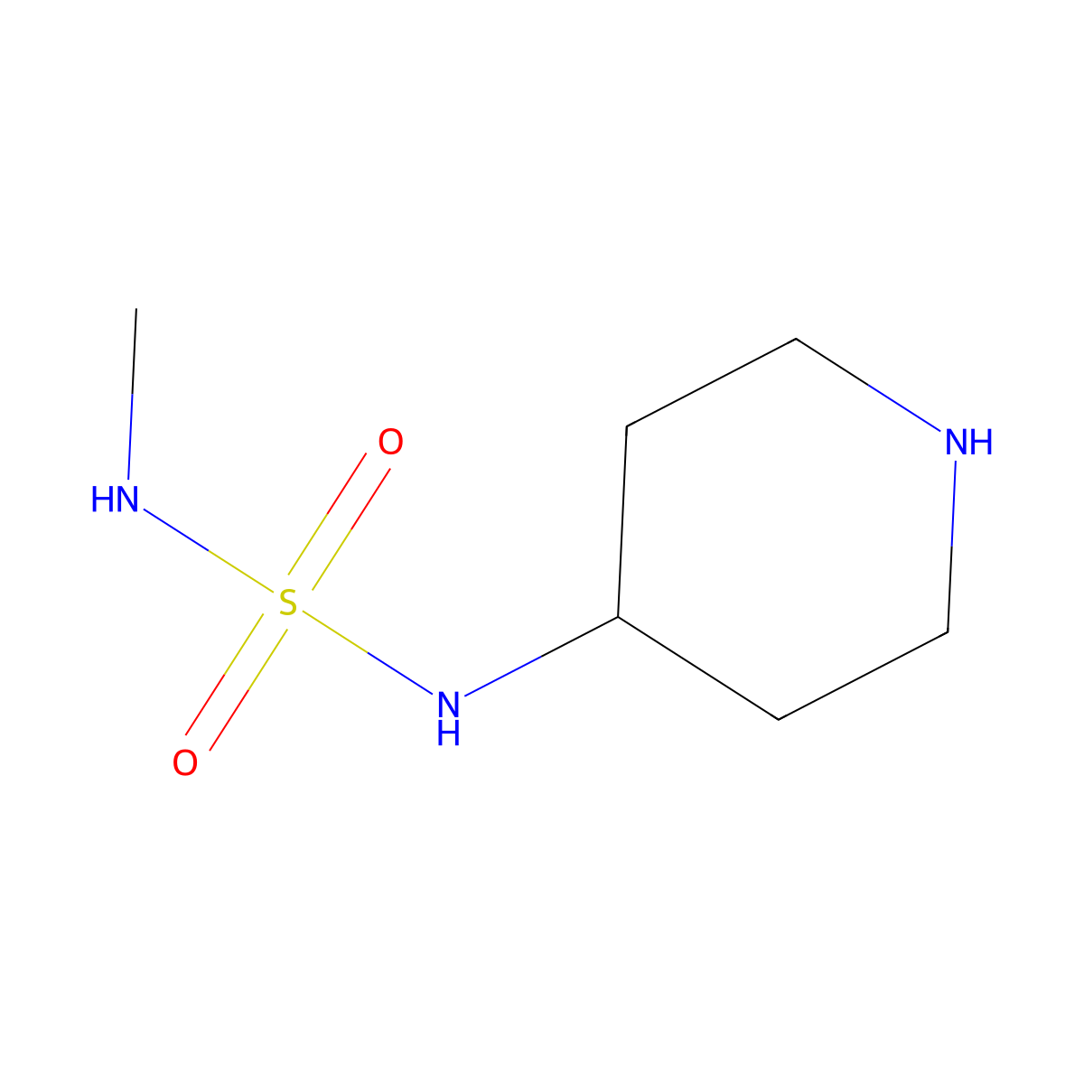 Methyl[(piperidin-4-yl)sulfamoyl]amine molecular structure, CAS 479546-58-2