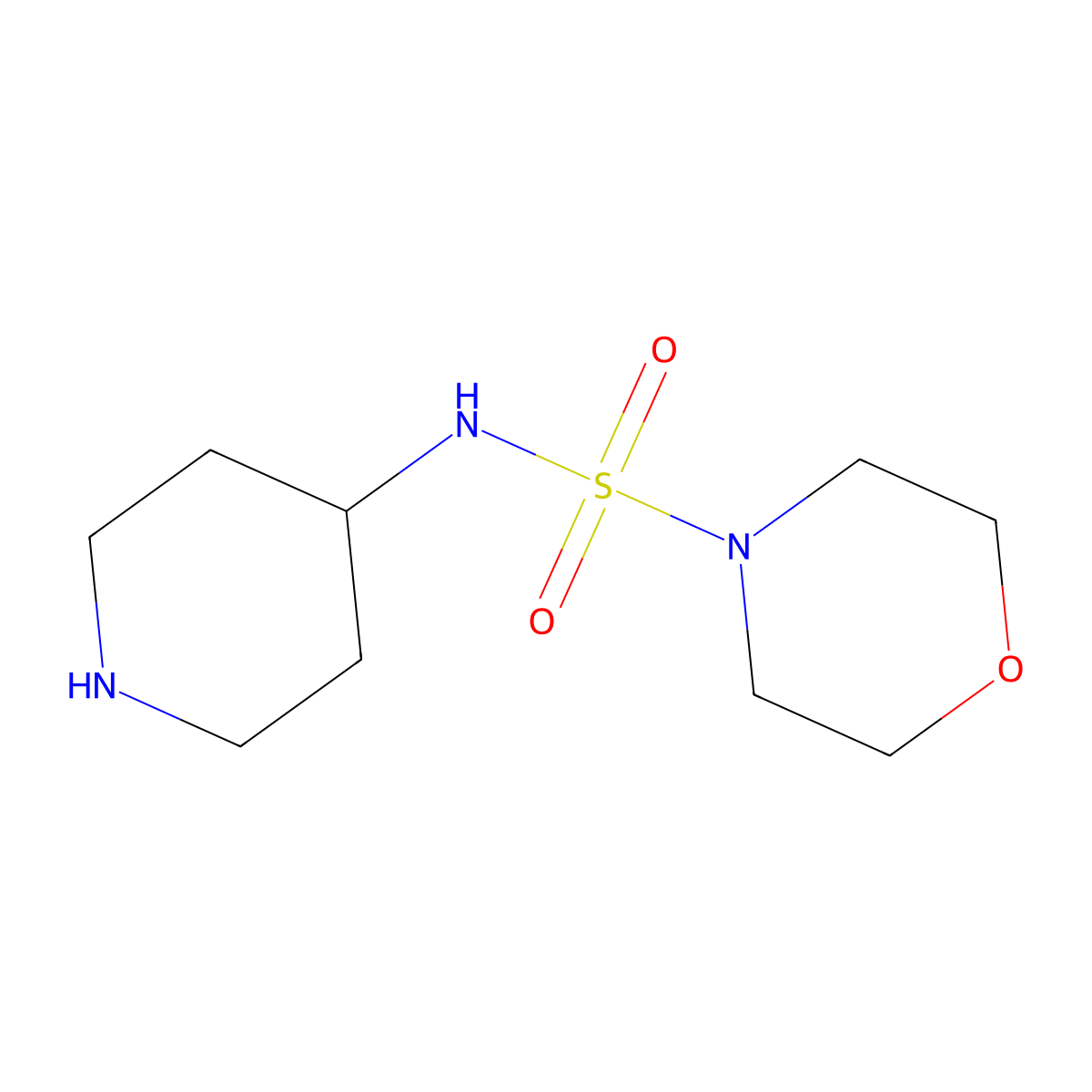 N-(Piperidin-4-YL)morpholine-4-sulfonamide molecular structure, CAS 479546-61-7
