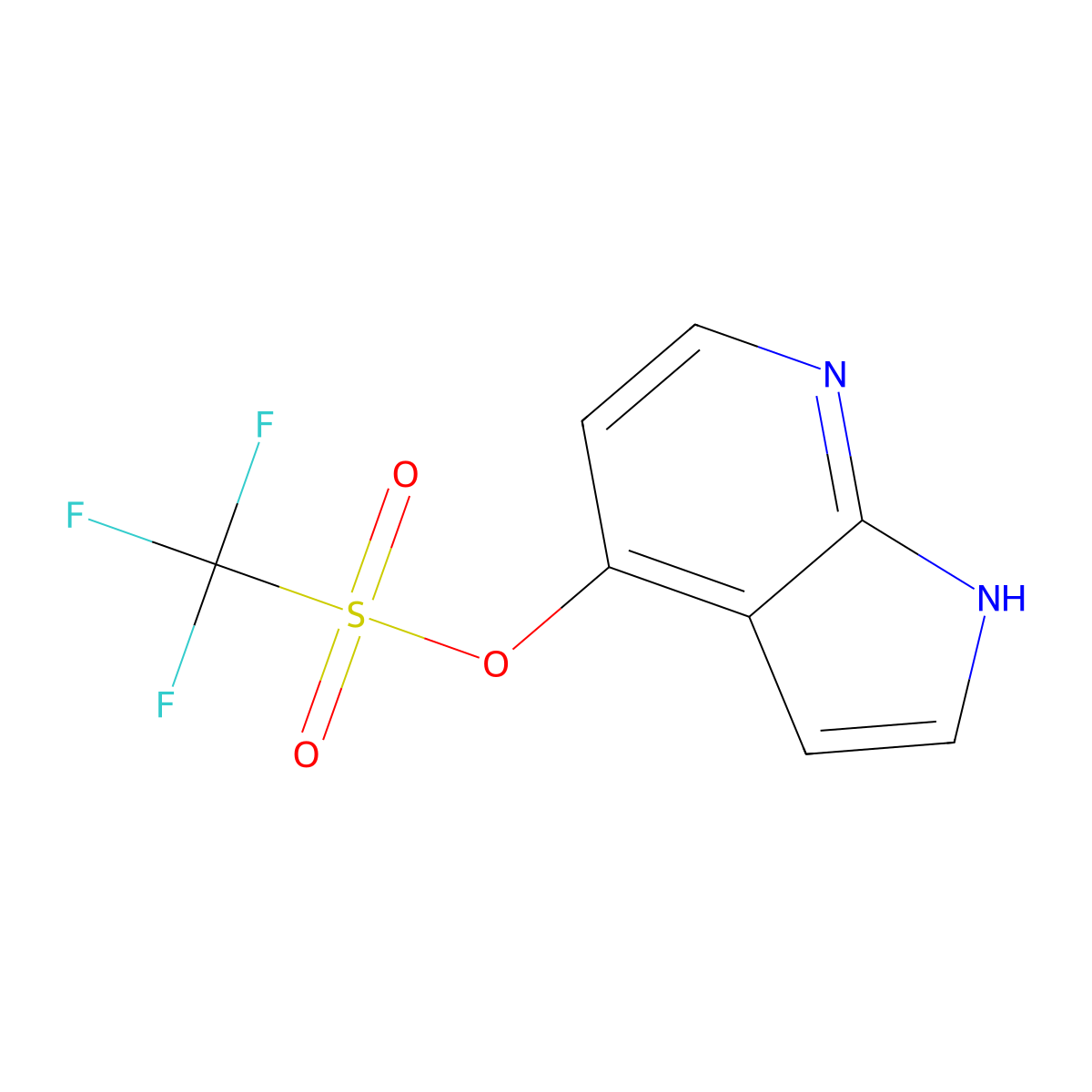 1H-Pyrrolo[2,3-b]pyridin-4-yl trifluoromethanesulfonate molecular structure, CAS 479552-94-8