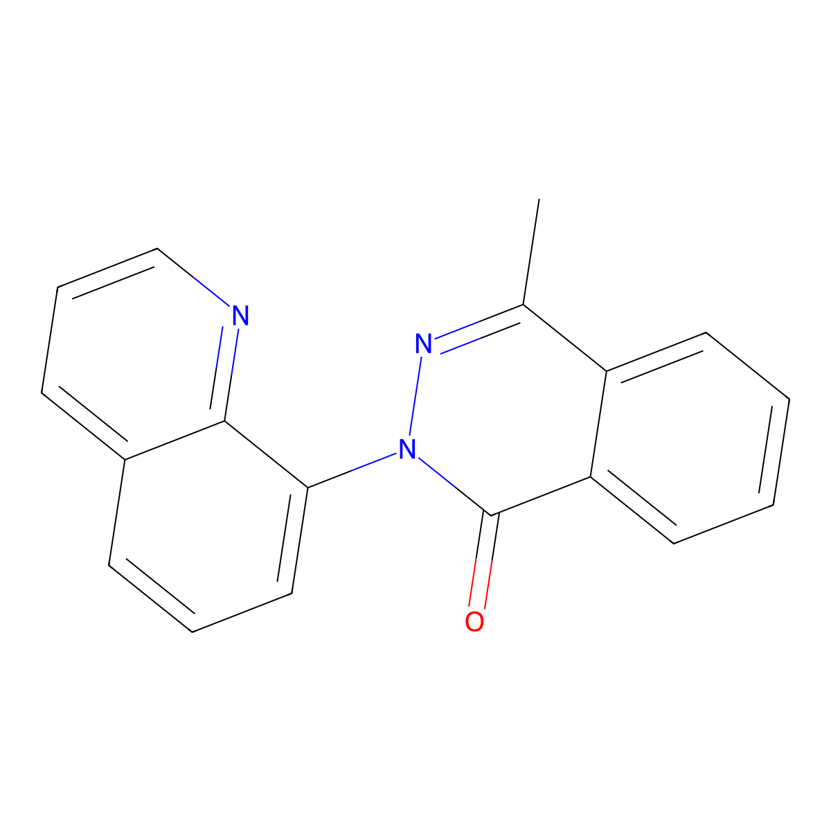 4-Methyl-2-(8-quinolinyl)-1-phthalazinone molecular structure, CAS 479577-82-7
