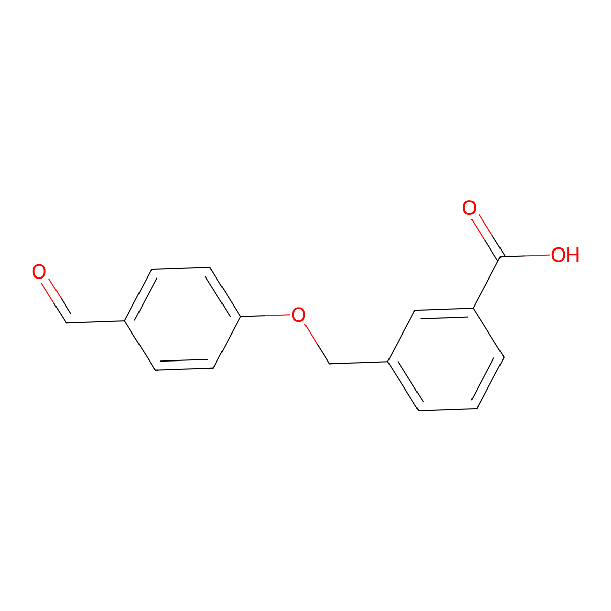 3-[(4-formylphenoxy)methyl]benzoic Acid molecular structure, CAS 479578-95-5