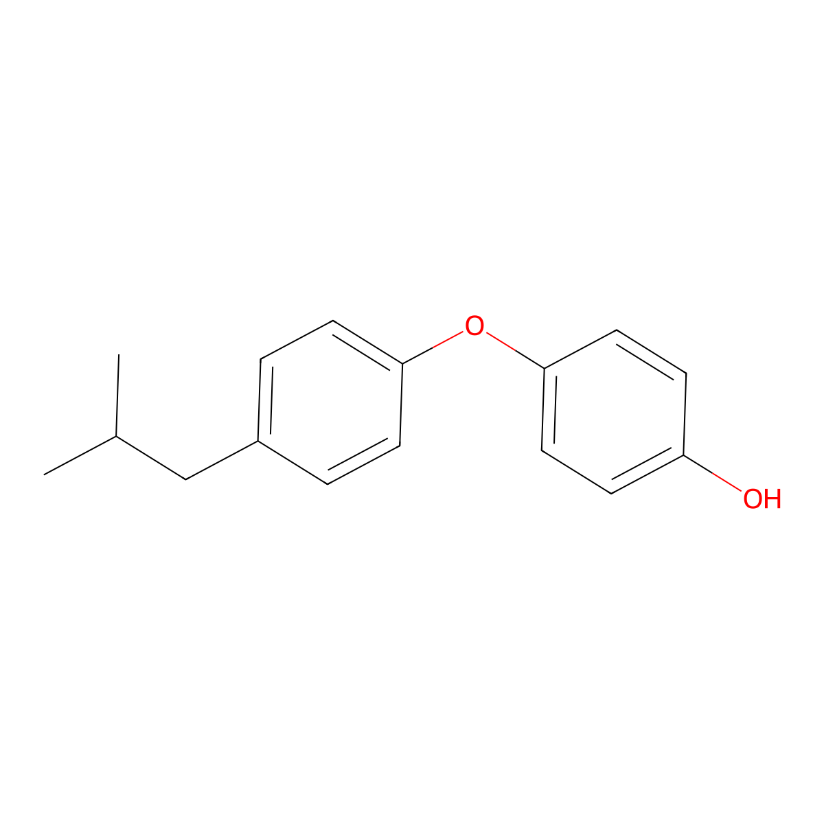 4-[4-(2-Methylpropyl)phenoxy]phenol molecular structure, CAS 479580-97-7