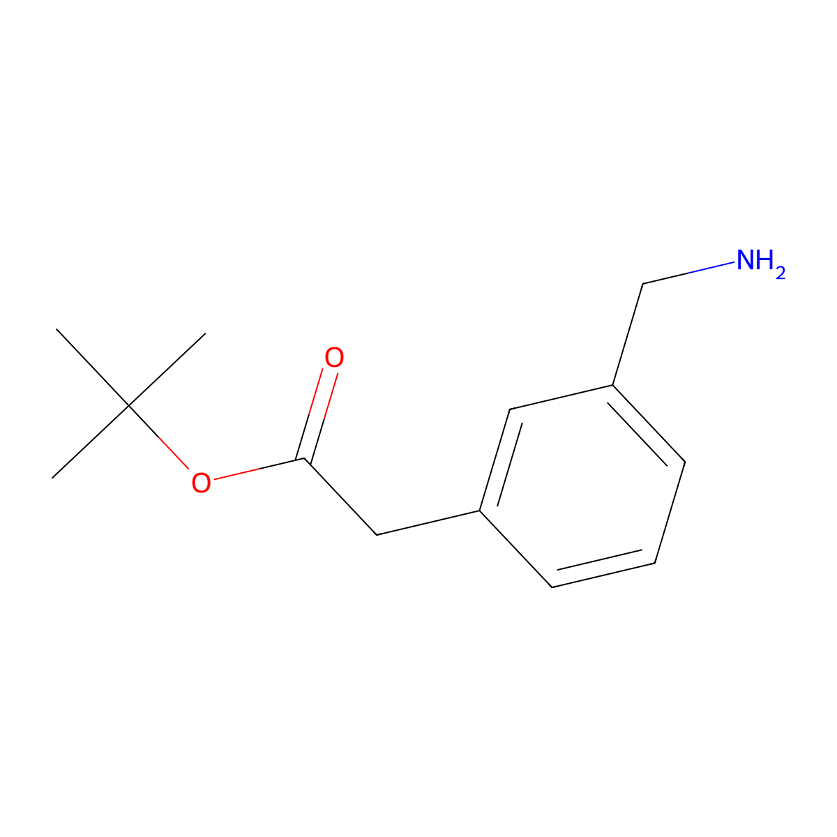 Tert-butyl 2-(3-(aminomethyl)phenyl)acetate molecular structure, CAS 479586-24-8