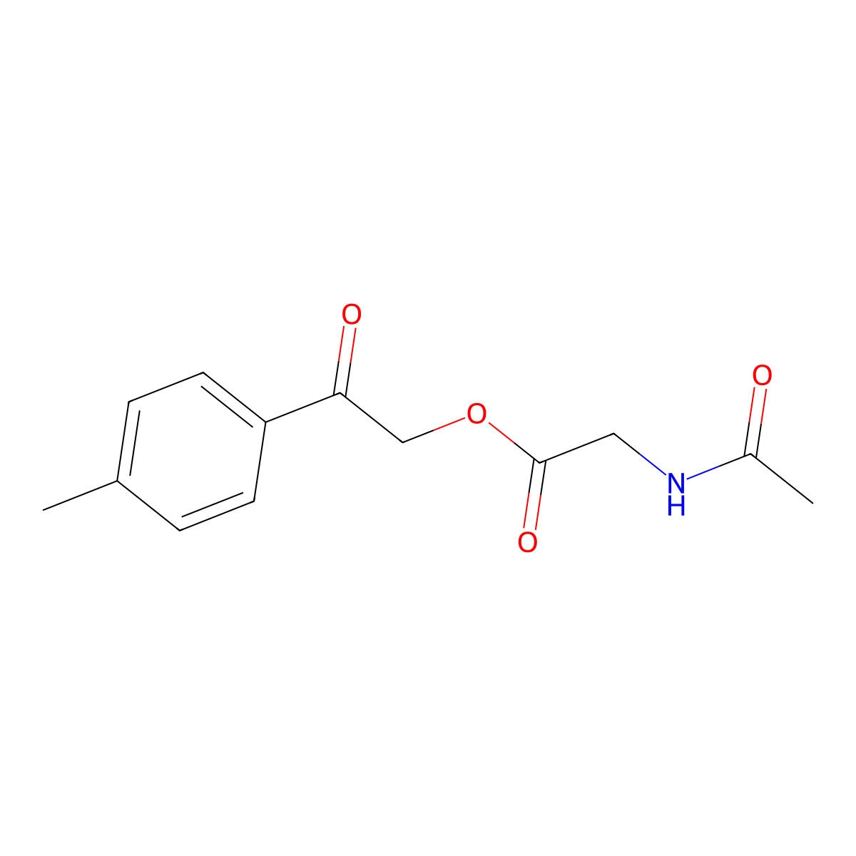 2-(4-Methylphenyl)-2-oxoethyl 2-(acetylamino)acetate molecular structure, CAS 479592-51-3