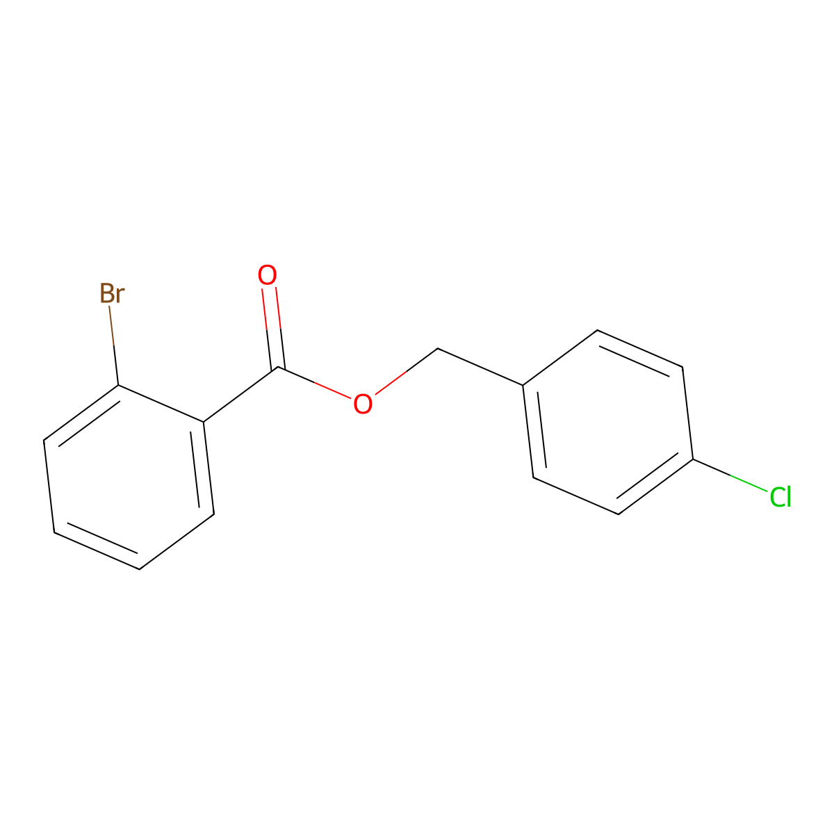(4-Chlorophenyl)methyl 2-bromobenzoate molecular structure, CAS 479607-79-9