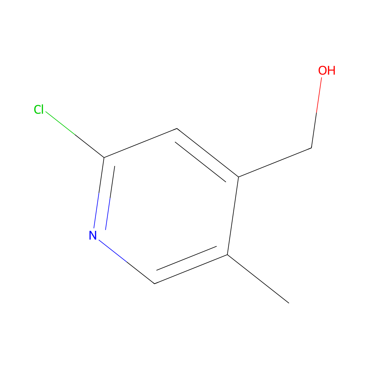 (2-Chloro-5-methylpyridin-4-yl)methanol molecular structure, CAS 479612-36-7