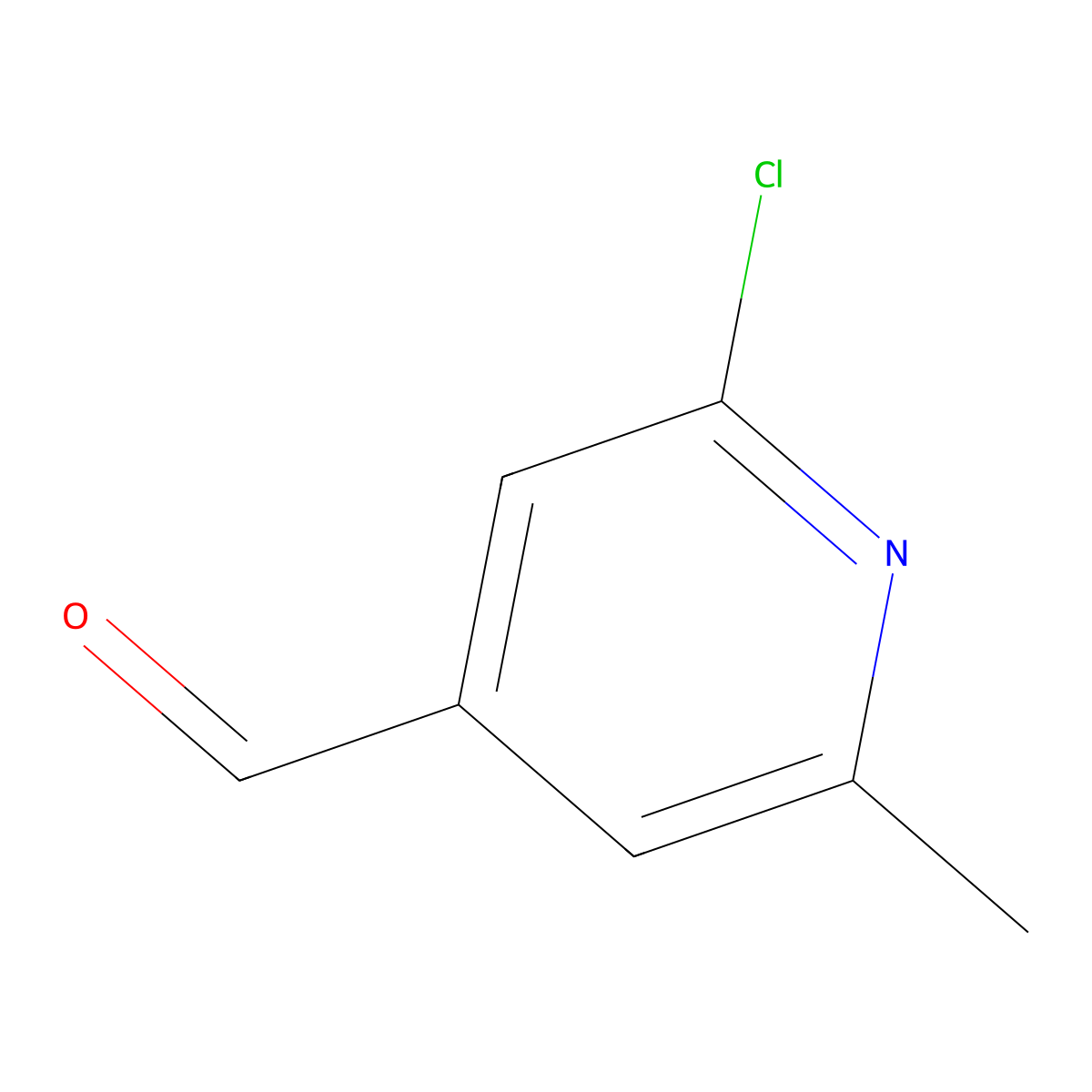 2-Chloro-6-methylpyridine-4-carbaldehyde molecular structure, CAS 479613-16-6
