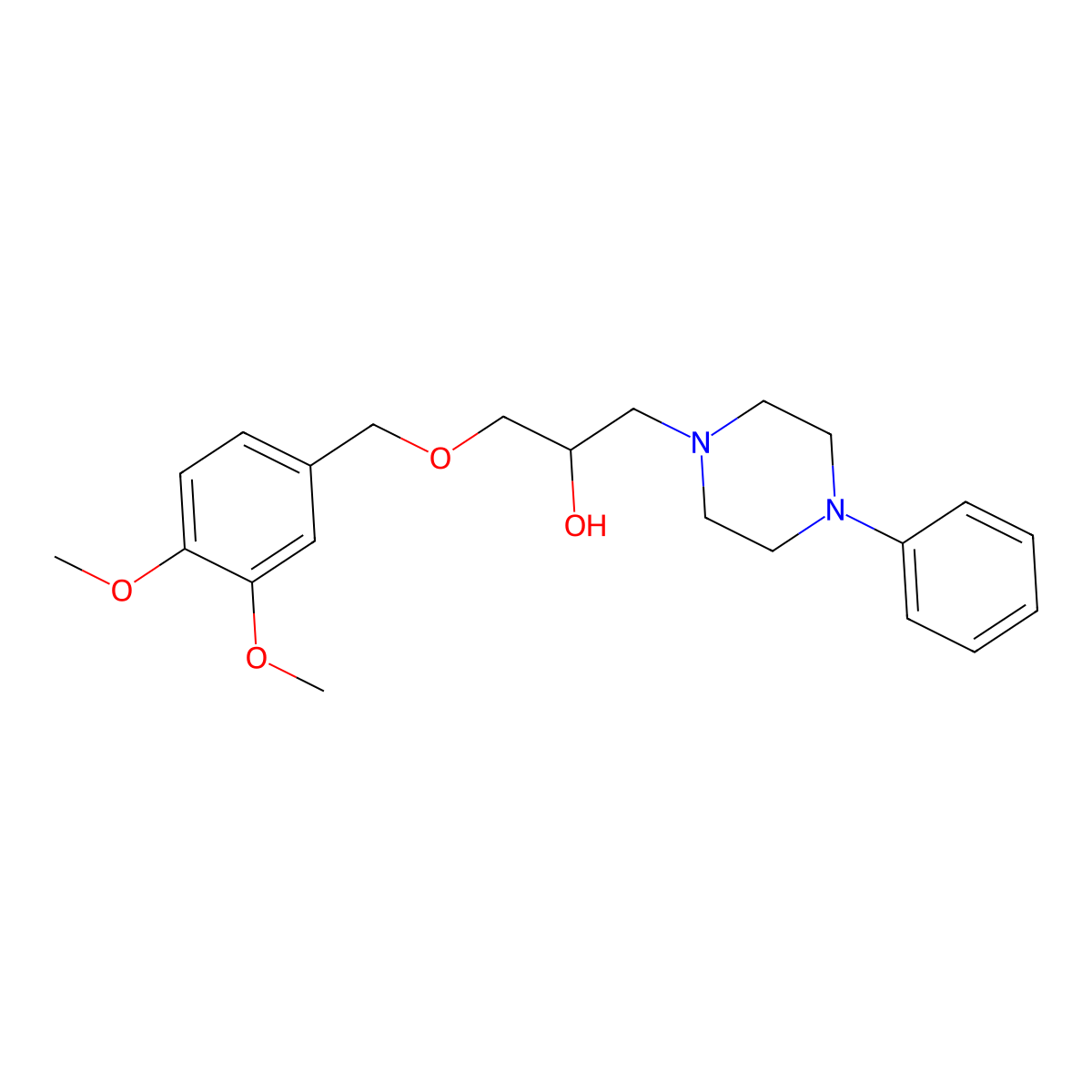 1-[(3,4-Dimethoxyphenyl)methoxy]-3-(4-phenylpiperazin-1-yl)propan-2-ol molecular structure, CAS 479628-29-0