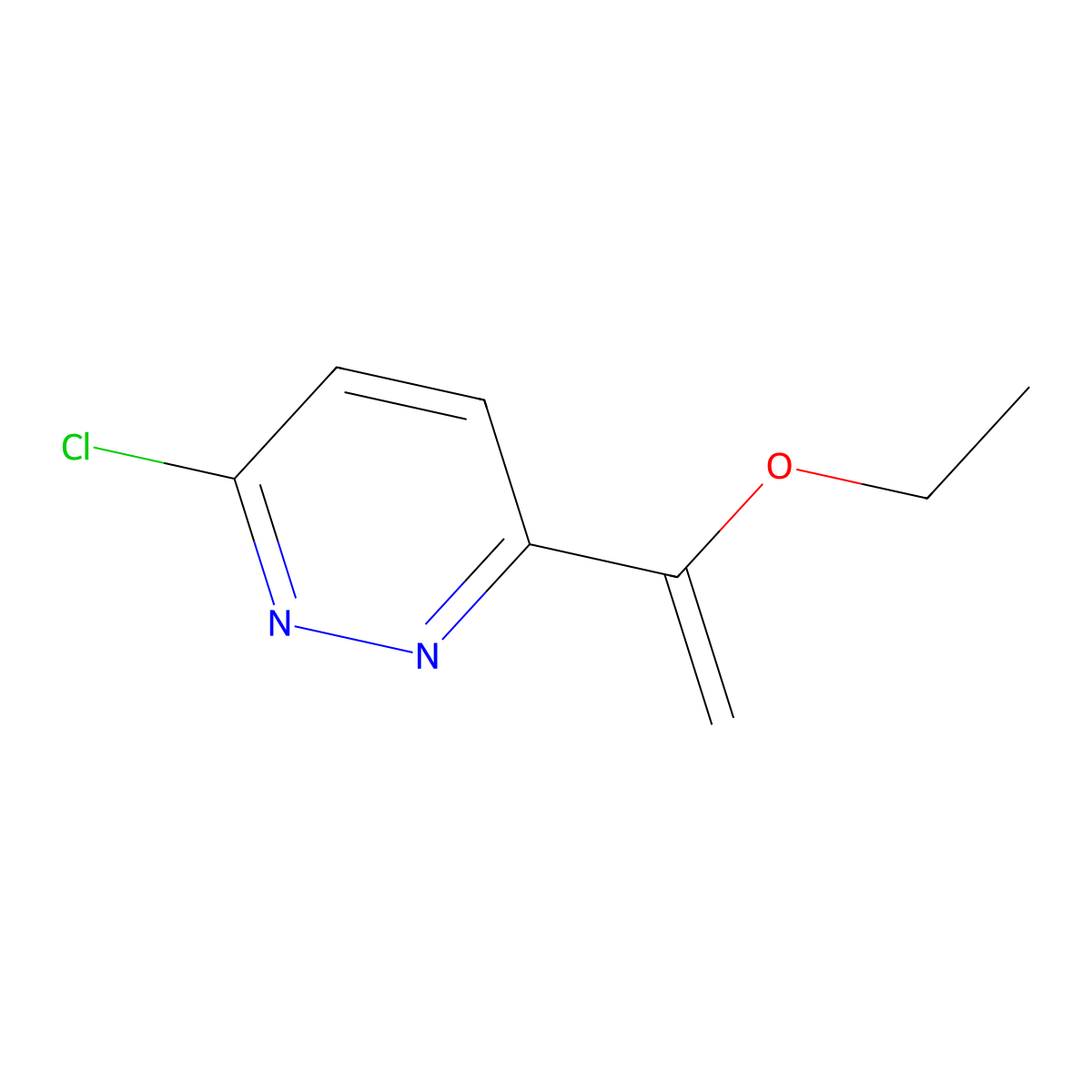 3-Chloro-6-(1-ethoxyvinyl)pyridazine molecular structure, CAS 479628-47-2