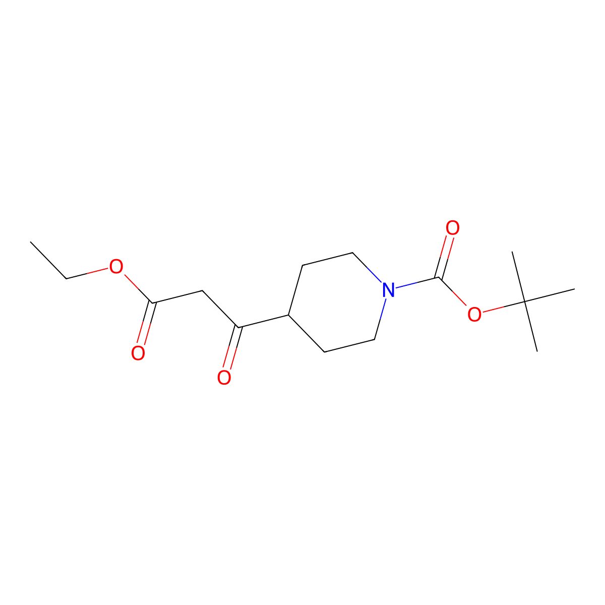 tert-Butyl 4-(3-ethoxy-3-oxopropanoyl)piperidine-1-carboxylate molecular structure, CAS 479630-08-5